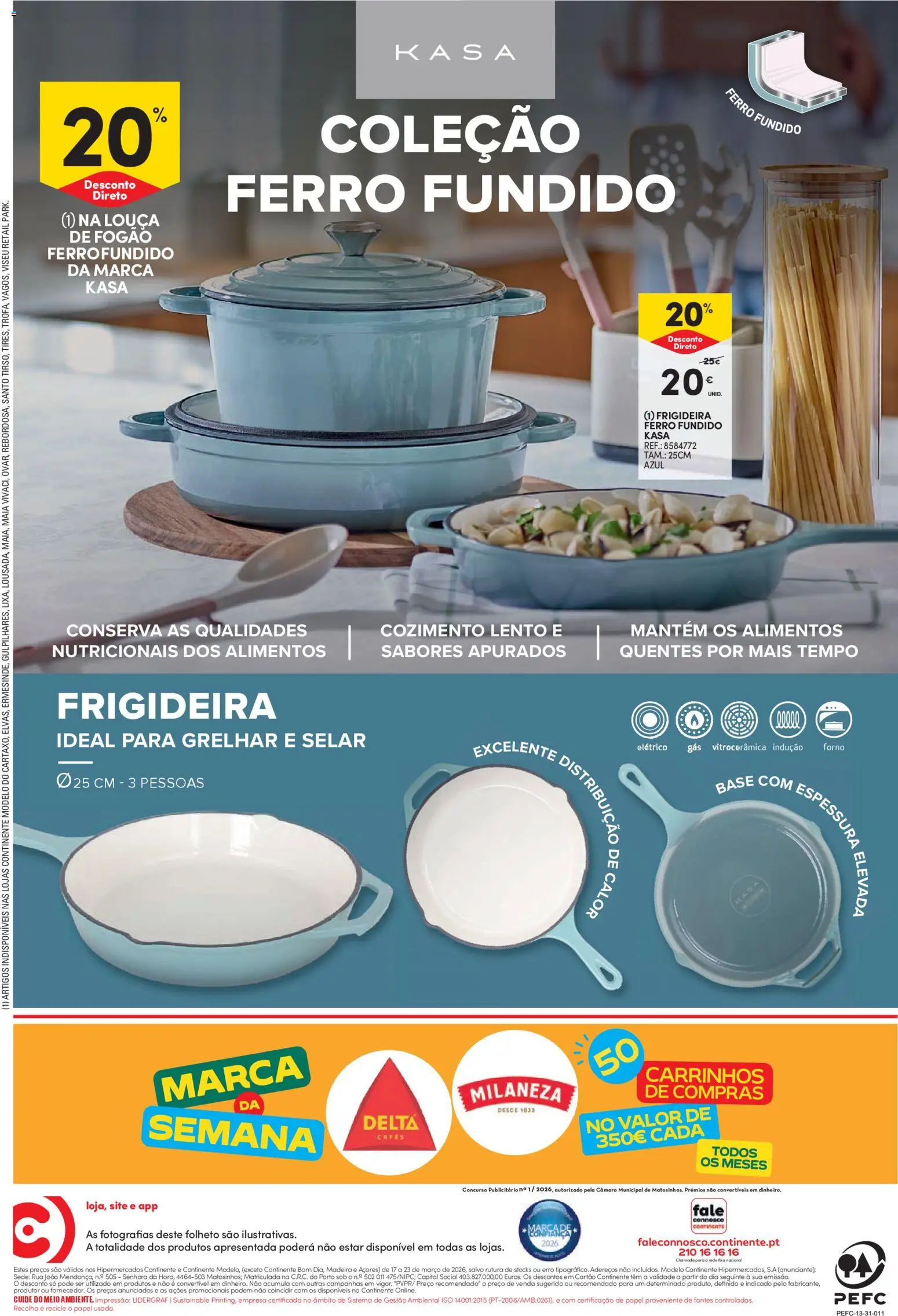 Continente folheto │ válido de 17.03.2026 | Página: 52 | Produtos: Forno, Milaneza, Ferro, Frigideira
