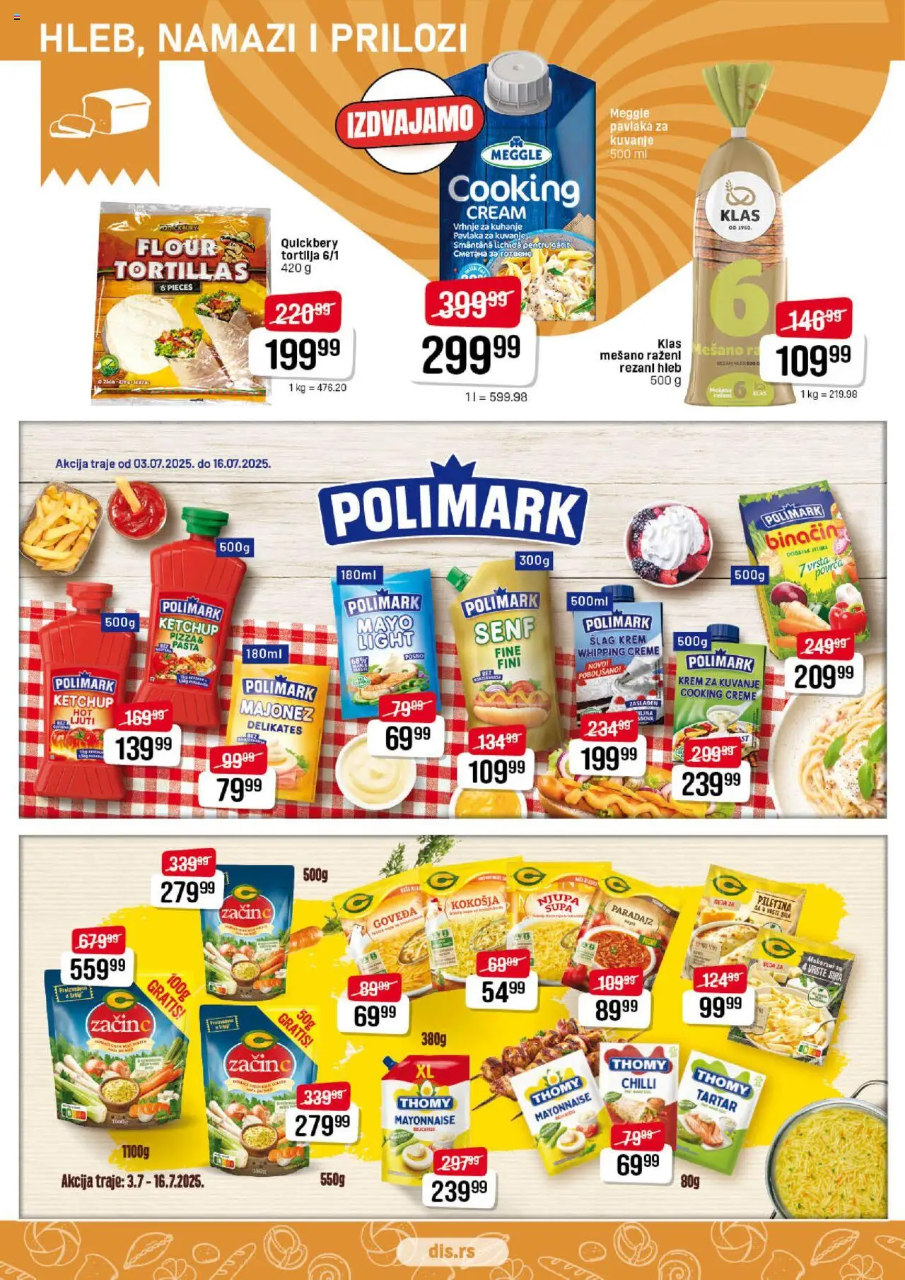 DIS katalog - važi od 03.07.2025 | Strana: 6 | Proizvode: Majonez, Hleb, Paradajz, Pavlaka