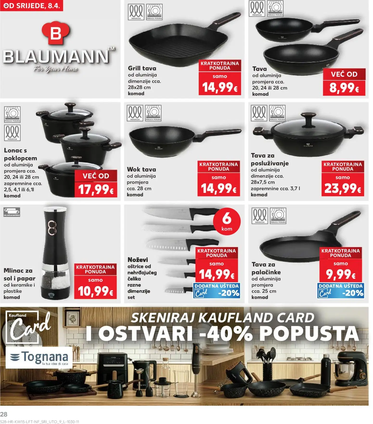 Kaufland katalog | vrijedi od 08.04.2026 | Stranica: 28 | Proizvodi: Perilica posuđa, Papar, Tava, Lonac
