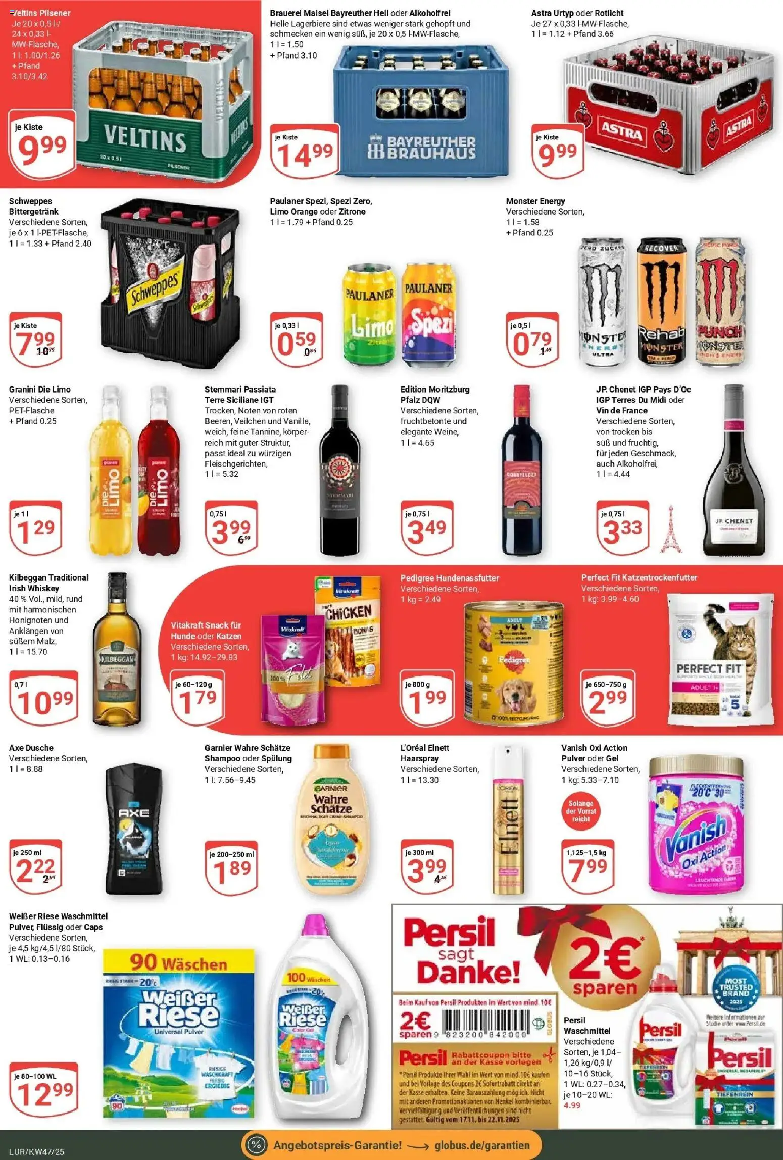 Globus prospekt Hamburg	 – gültig ab 17.11.2025 | Seite: 7 | Produkte: Astra, Shampoo, Pedigree, Veltins