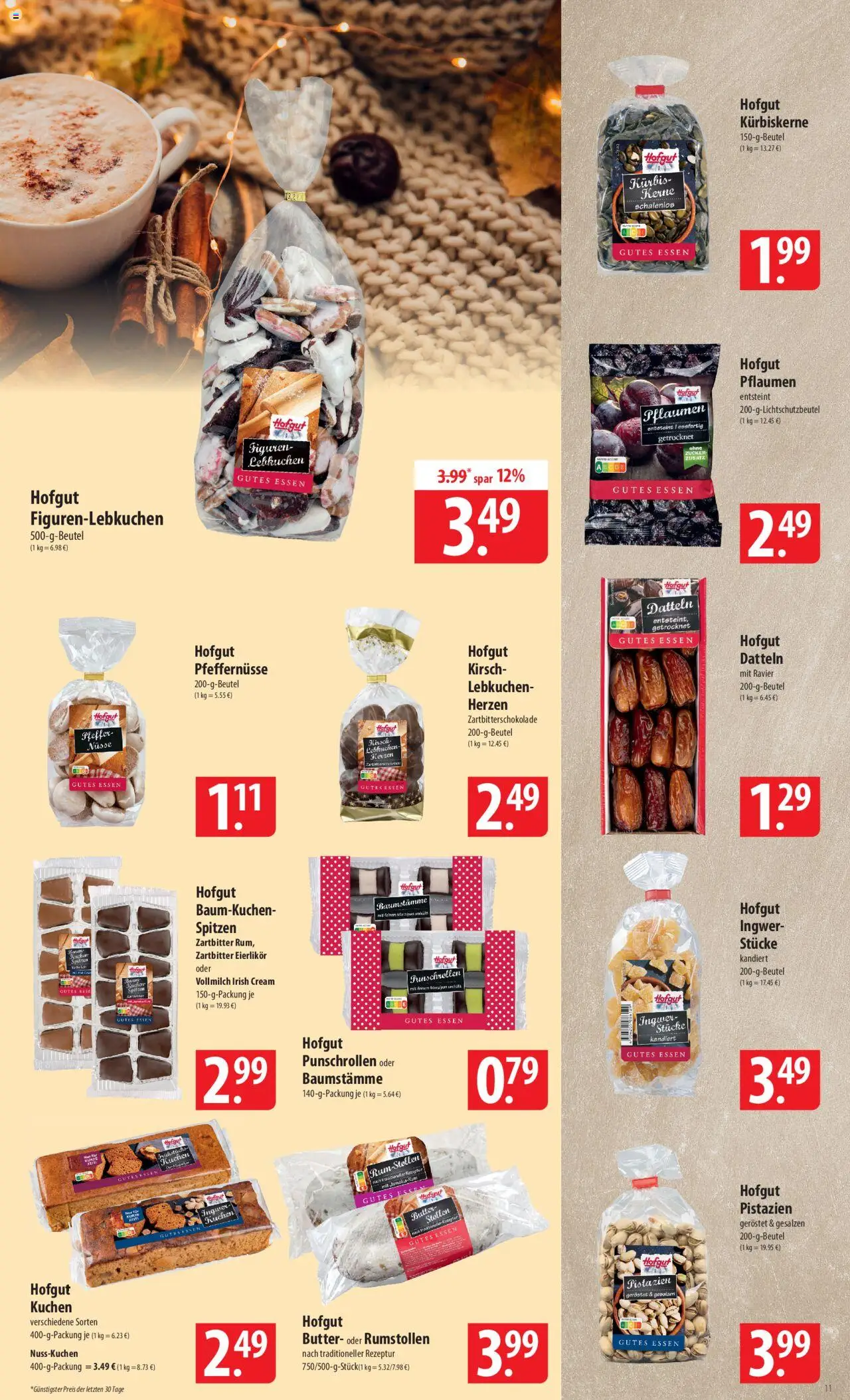 Famila Prospekt 	 – gültig ab 29.09.2025 | Seite: 11 | Produkte: Pflaumen, Butter, Pfeffer, Kuchen