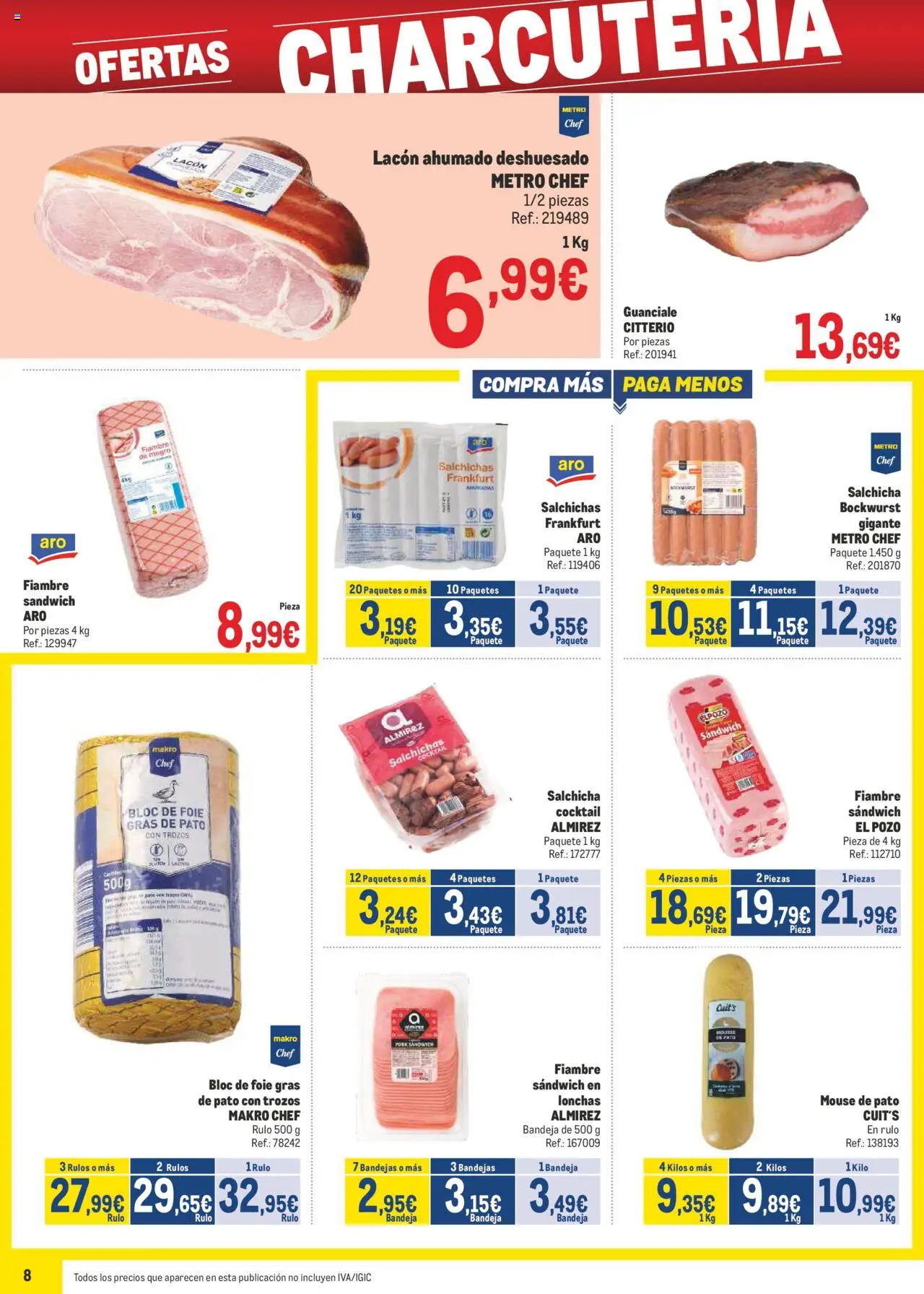 Makro - Precios Centro │ válido desde el 04.08.2025 | Página: 8 | Productos: Mousse, Mouse, Bandeja
