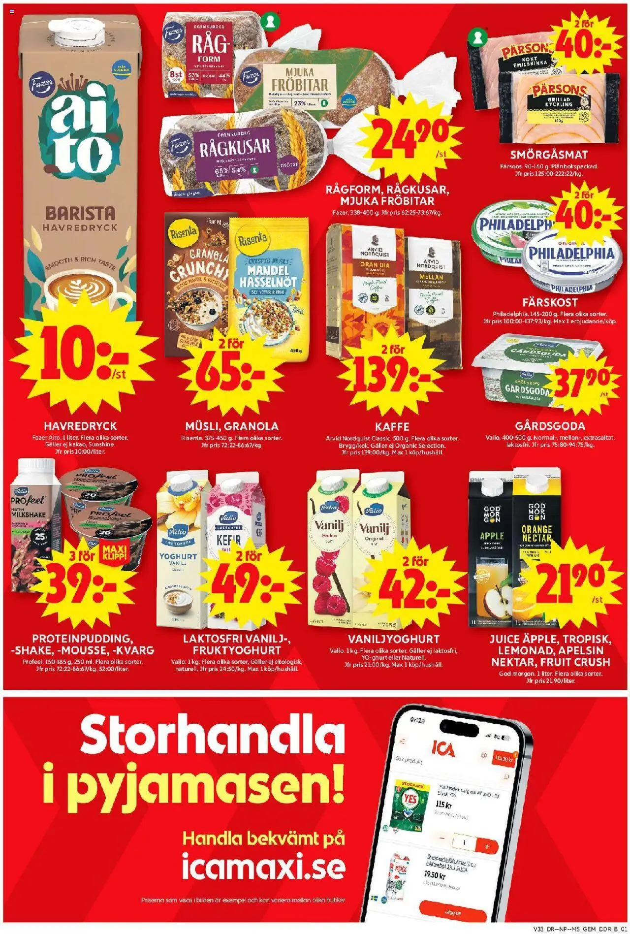 ICA Maxi reklamblad aktuell från 11.08.2025 | Sida: 6 | Produkter: Havredryck, Juice, Granola, Nötter