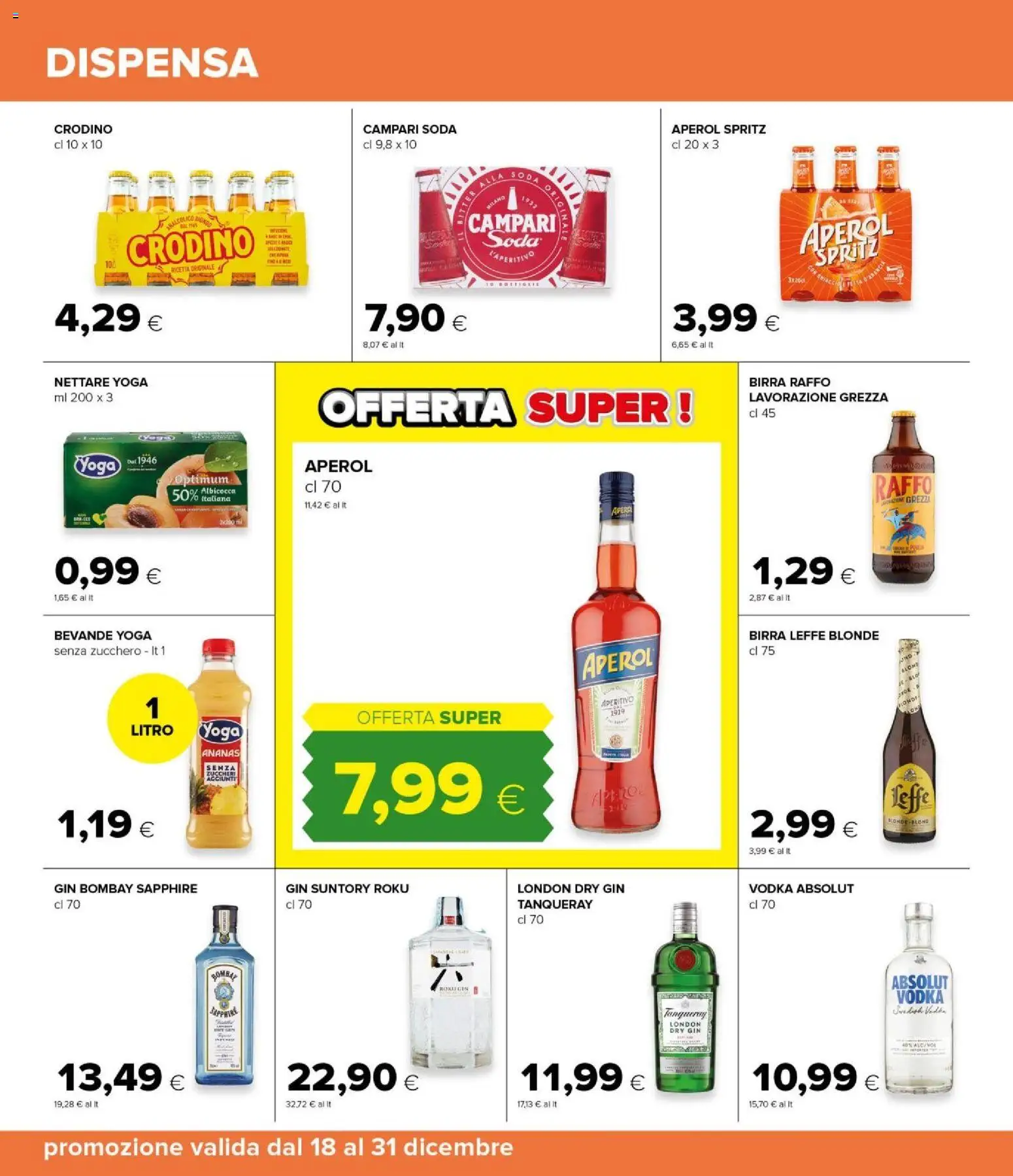 Volantino Oasi del 18.12.2025 | Pagina: 32 | Prodotti: Birra, Vodka, Zucchero, Aperol