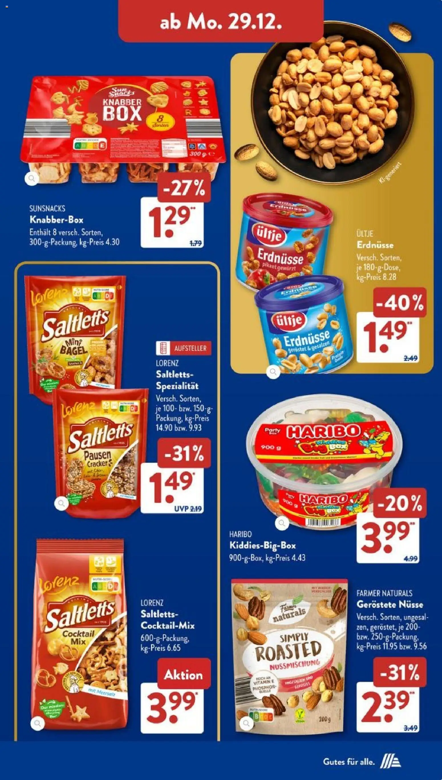 Aldi Süd Prospekt 	 – gültig ab 29.12.2025 | Seite: 17 | Produkte: Erdnüsse, Haribo, Nüsse