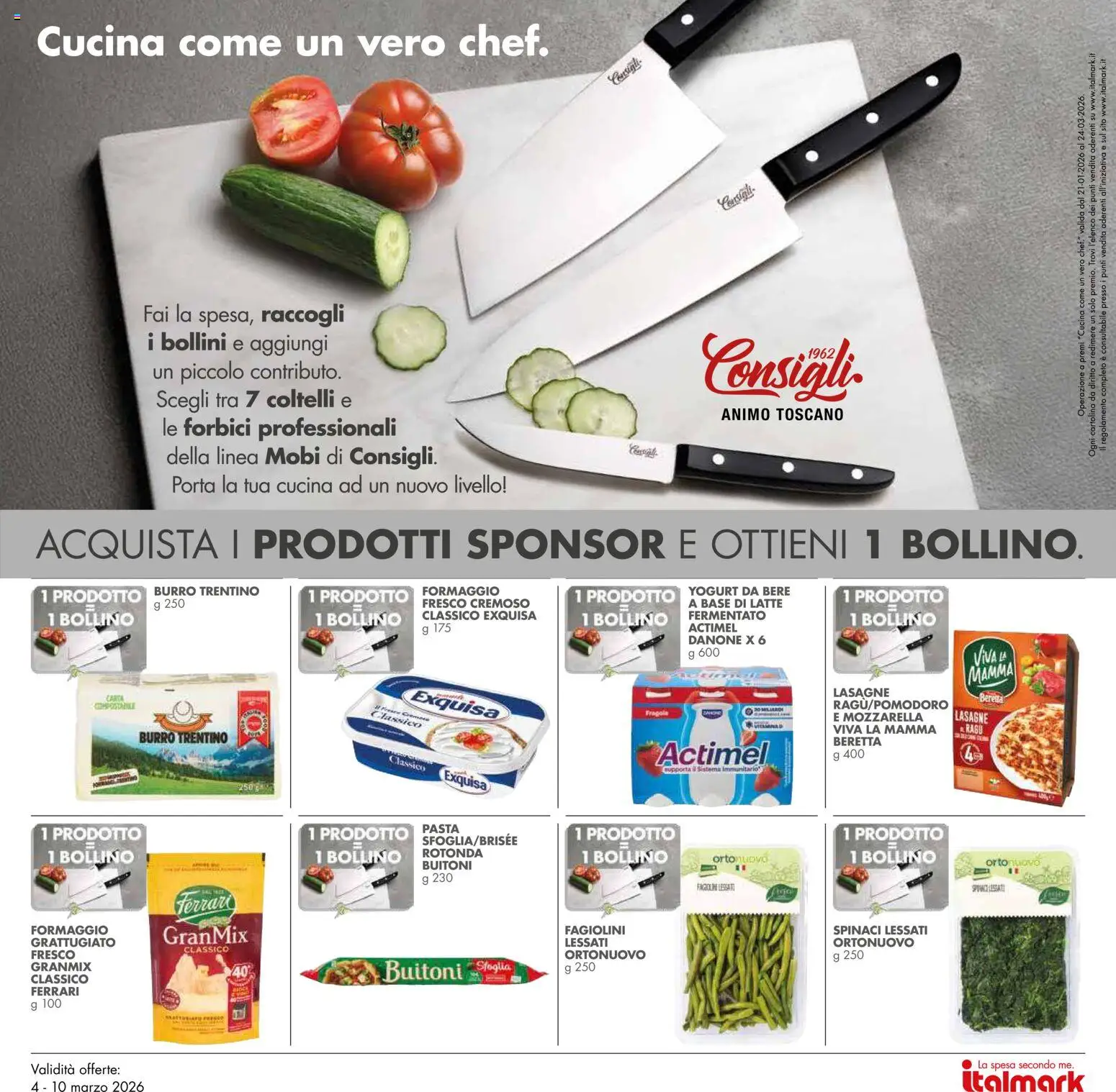 Volantino Italmark del 04.03.2026 | Pagina: 18 | Prodotti: Mozzarella, Latte, Burro, Ragú