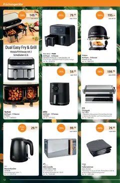 Fust Aktionen ab 01.01.2025 gültig | Seite: 12 | Produkte: Friteuse, Wasserkocher, Heißluftfritteuse, Grill