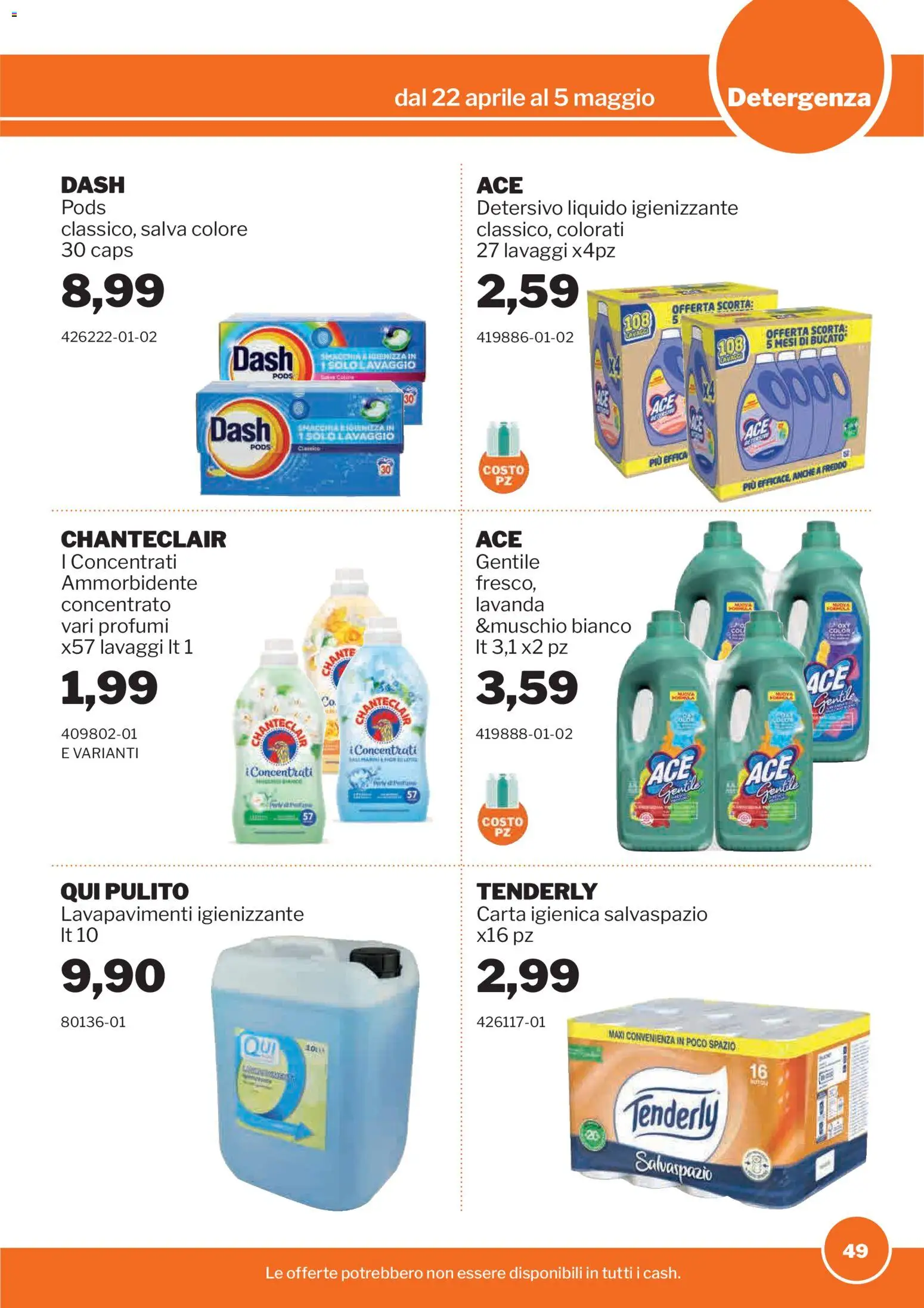 Volantino Sogegross del 22.04.2026 | Pagina: 49 | Prodotti: Carta igienica, Ammorbidente