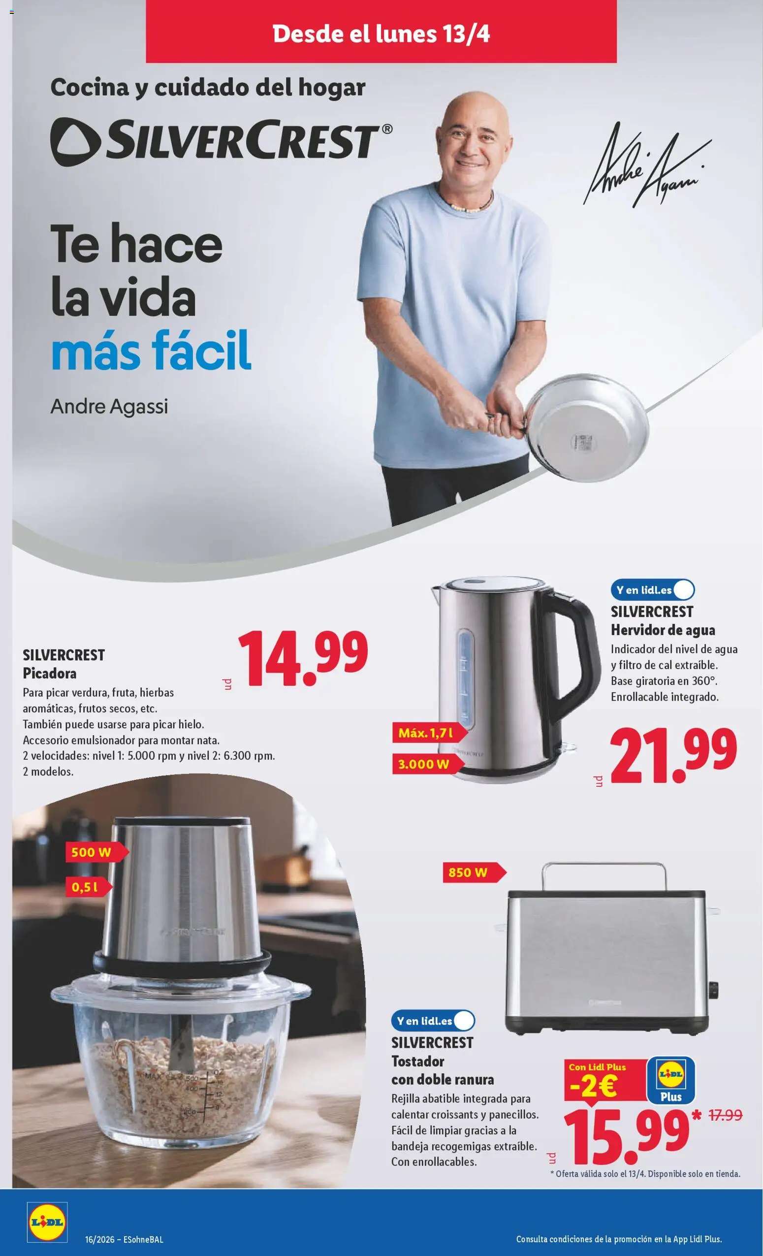 Lidl folleto de bazar │ válido desde el 13.04.2026 | Página: 6 | Productos: Té, Cocina, Tostador, Bandeja