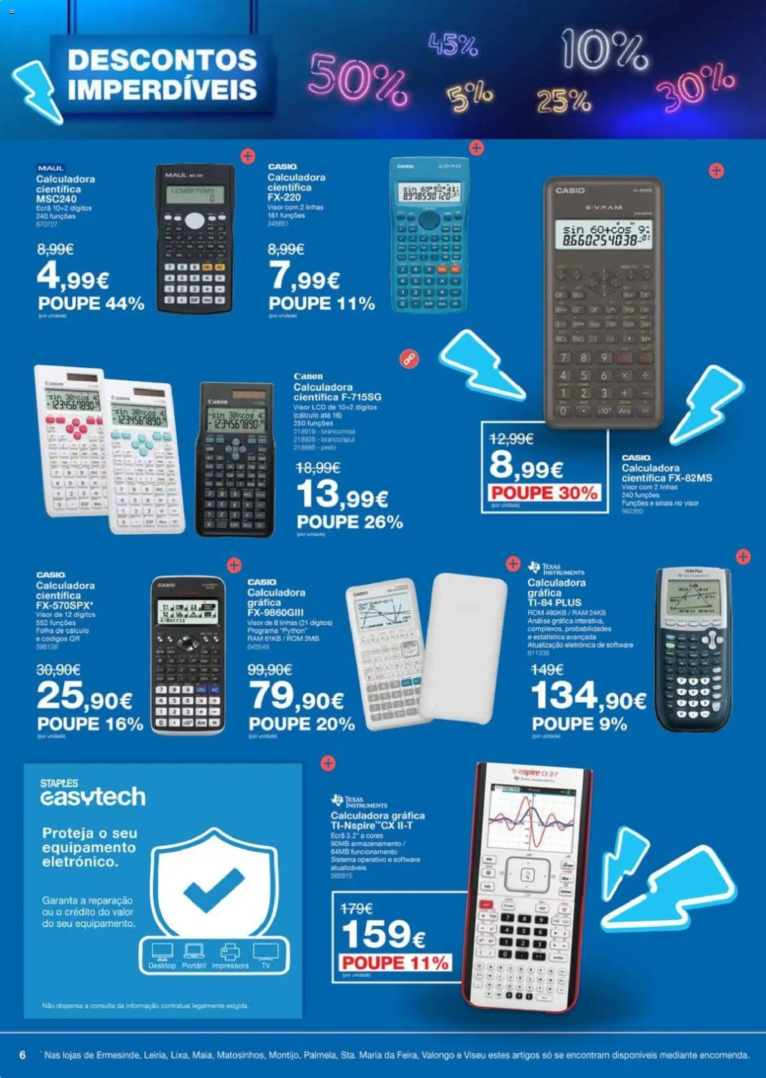 Staples Descontos Imperdíveis Abril 2026 │ válido de 06.04.2026 | Página: 6 | Produtos: Impressora, Calculadora
