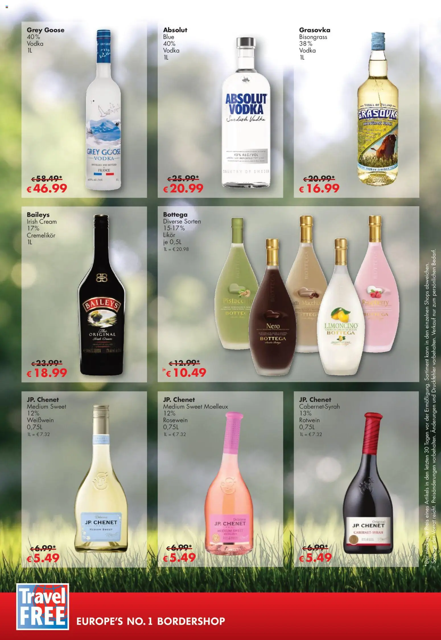 Travel Free Angebote – gültig ab 01.03.2026 | Seite: 8 | Produkte: Weißwein, Rotwein, Likör, Vodka
