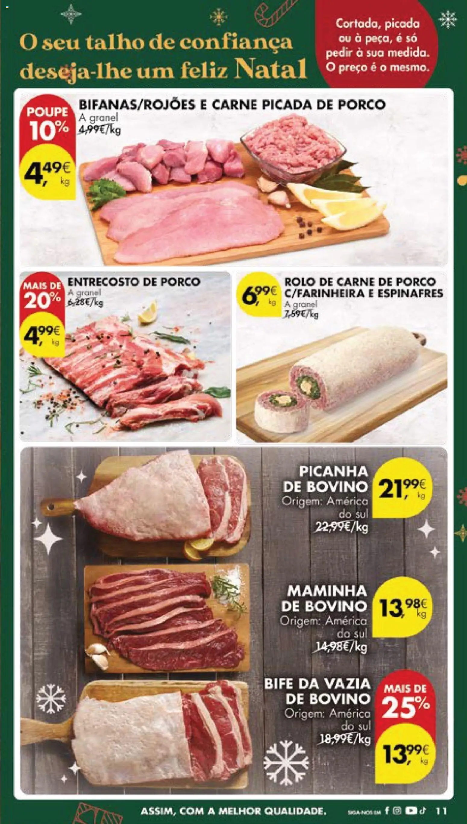 Pingo Doce folheto │ válido de 16.12.2025 | Página: 13 | Produtos: Espinafres, Carne picada, Carne de porco, Carne