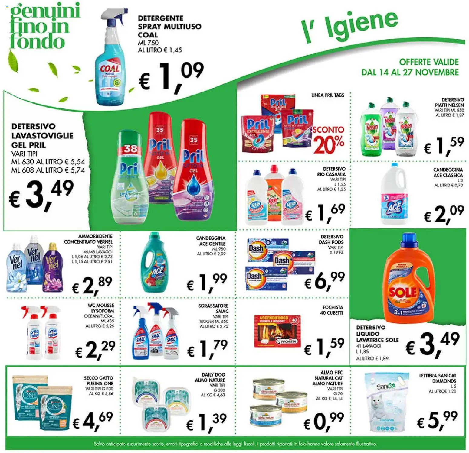Volantino Coal del 14.11.2025 | Pagina: 21 | Prodotti: Ammorbidente, Detergente, Candeggina, Sgrassatore