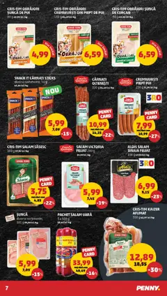 Noul catalog PENNY – valabil de la 10.09.2025 | Pagină: 7 | Produse: Pară, Hacıyatmaz Kedi Oyuncağı, Crenvurști, Salam