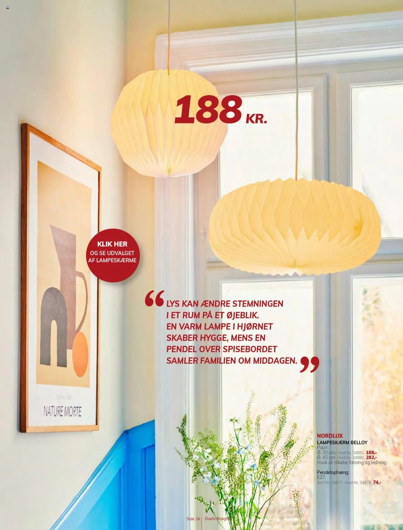 Daells Bolighus tilbudsavis – gyldig fra 02.10.2025 | Side: 24 | Produkter: Lampe