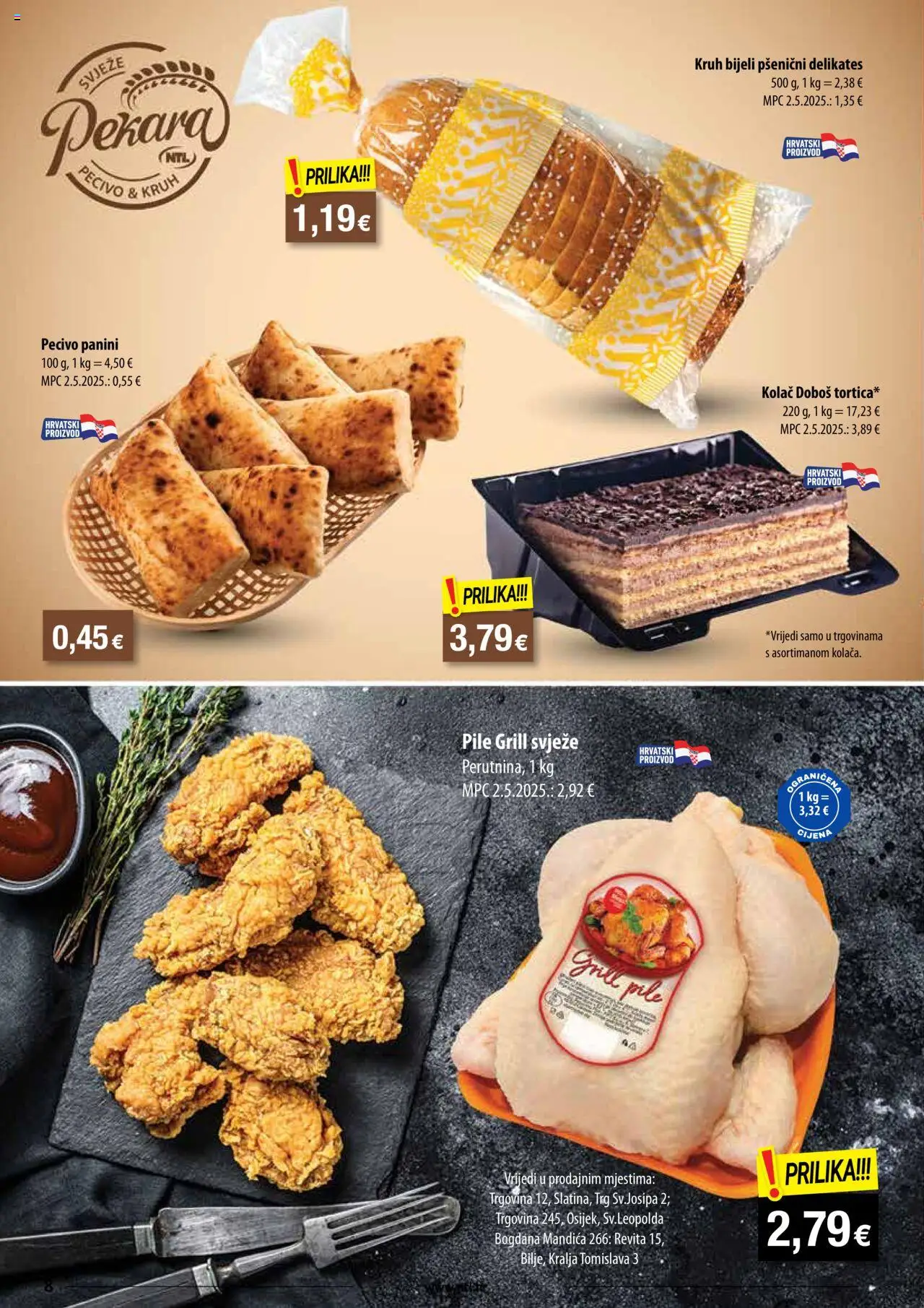NTL katalog | vrijedi od 06.08.2025 | Stranica: 8 | Proizvodi: Kruh, Pecivo