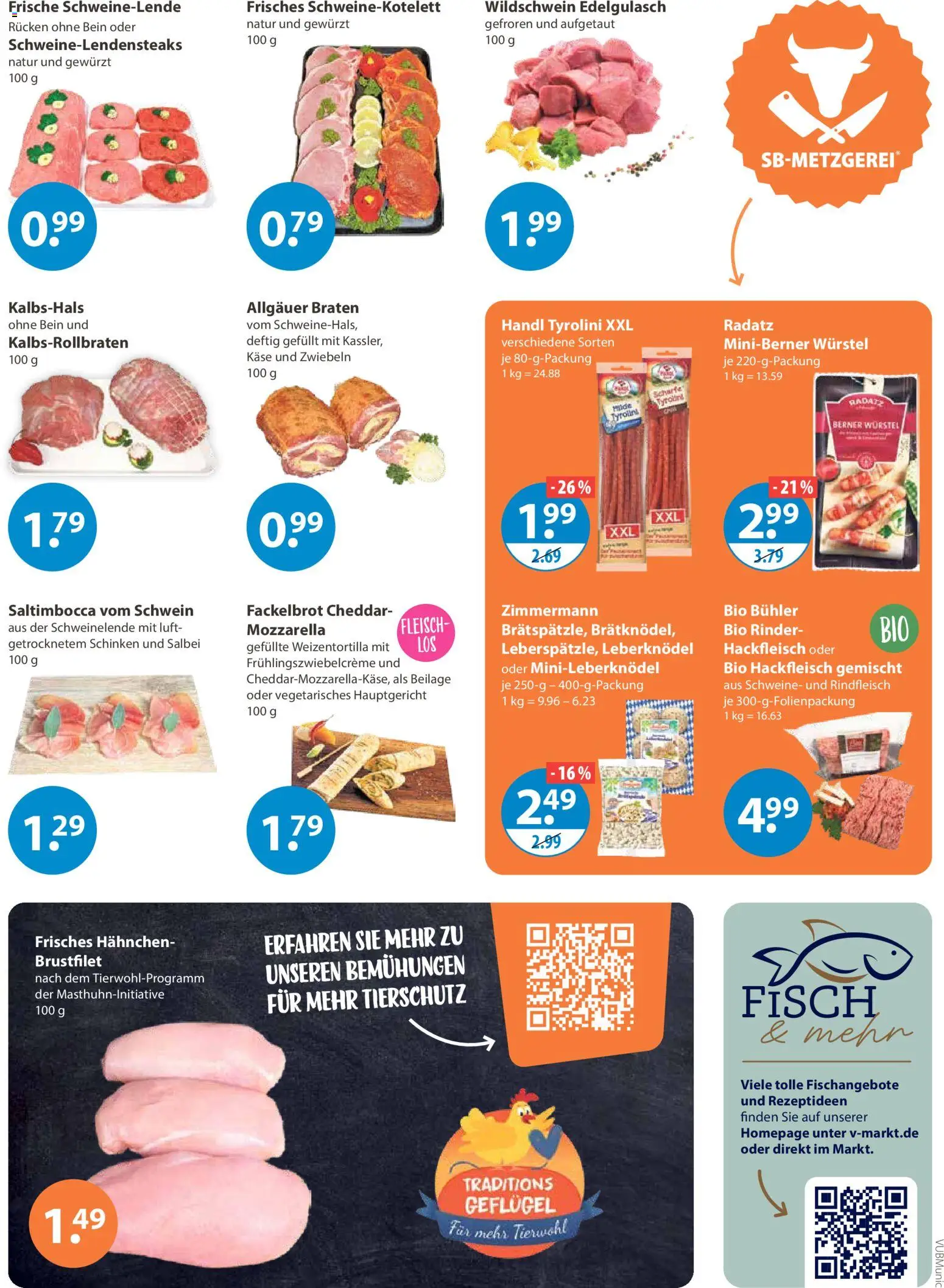 V-Markt - München – gültig ab 26.02.2026 | Seite: 3 | Produkte: Hahnchen, Mozzarella, Fisch, Fleisch