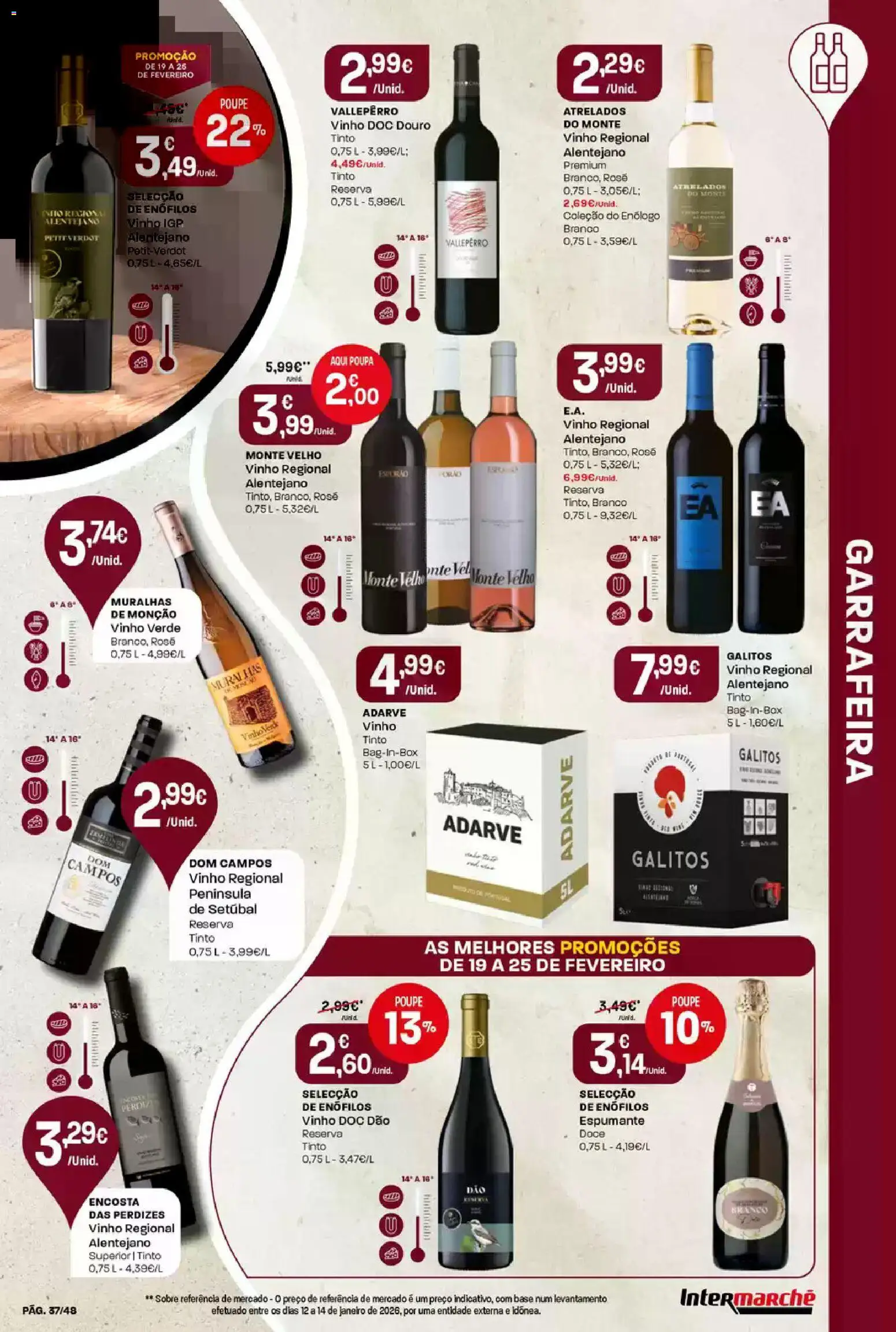 Intermarché folheto │ válido de 19.02.2026 | Página: 37 | Produtos: Espumante, Base, Vinho