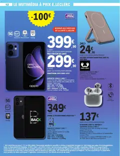 E.Leclerc - Prévisualisation de BATTERIE EXTERNE MAGNETIQUE SANS FIL 5000 MAH, Batterie sans fil Magsafe. Puissance 20 W. Câble USB-C inclus. valide à partir de 28.10.2025 | Page: 12