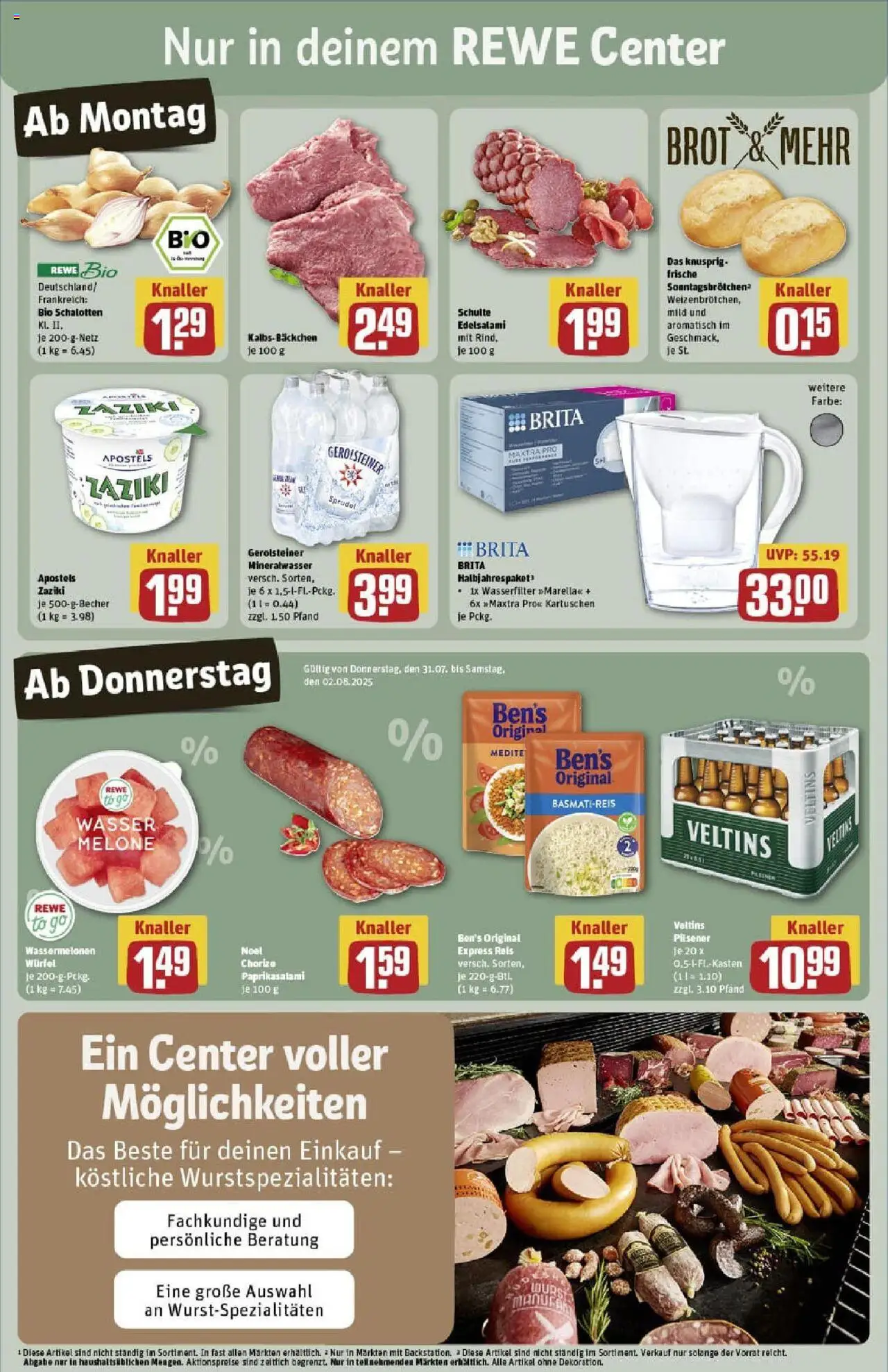 Rewe prospekt Euskirchen	 - gültig ab dem 27.07.2025 | Seite: 3 | Produkte: Melone, Salami, Veltins, Gerolsteiner