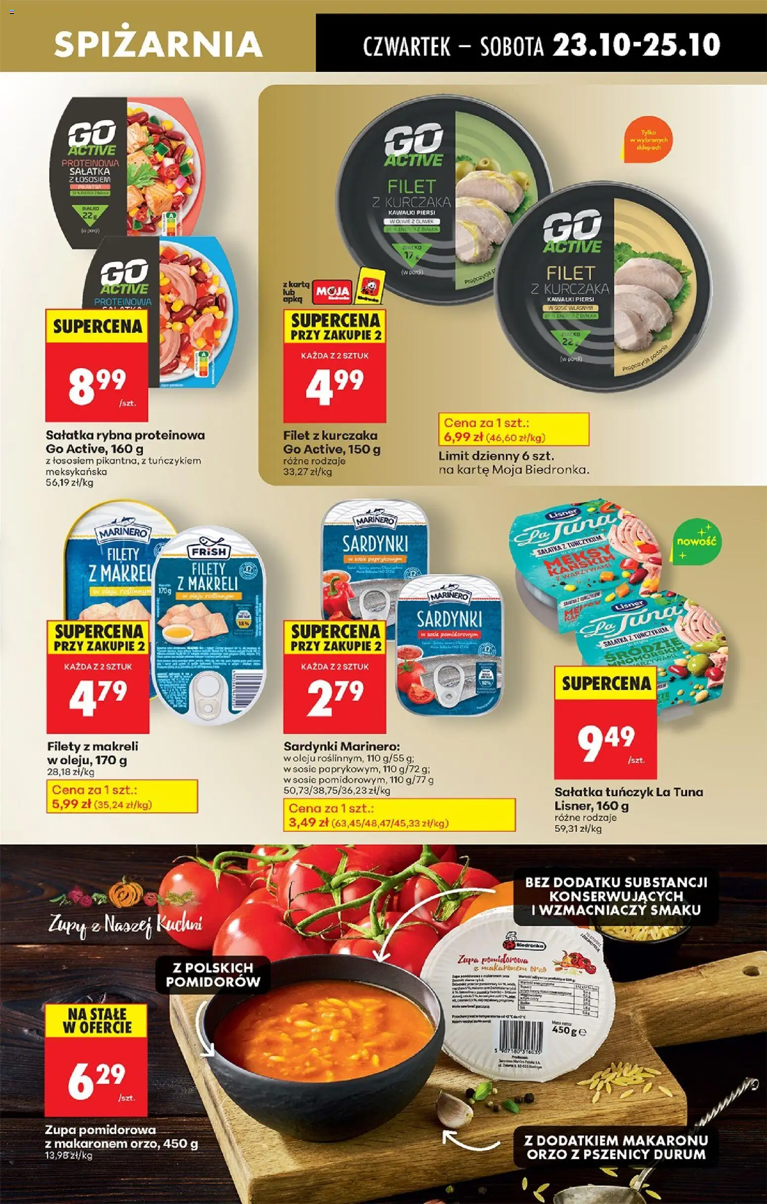 Biedronka gazetka - Oferta w tym tygodniu od 23.10.2025 | Strona: 47 | Produkty: Karta, Piersi, Filet z kurczaka, Sałatka