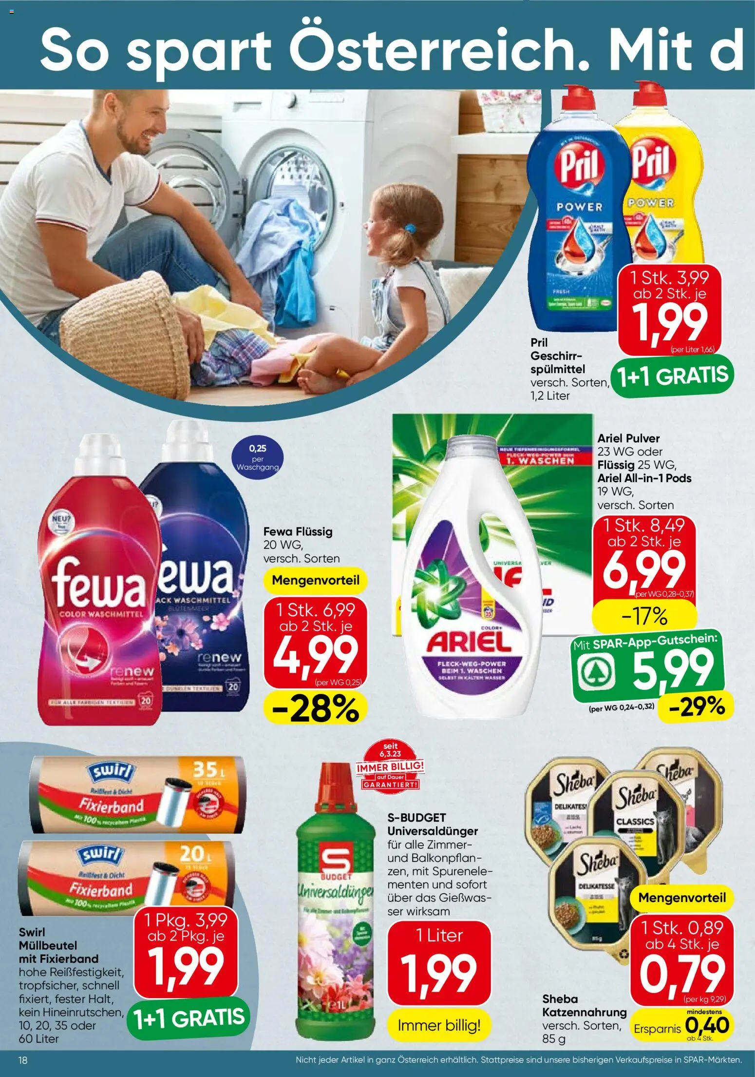 Spar Flugblatt - Oberösterreich gültig ab 12.03.2026 | Seite: 18 | Produkte: Waschmittel