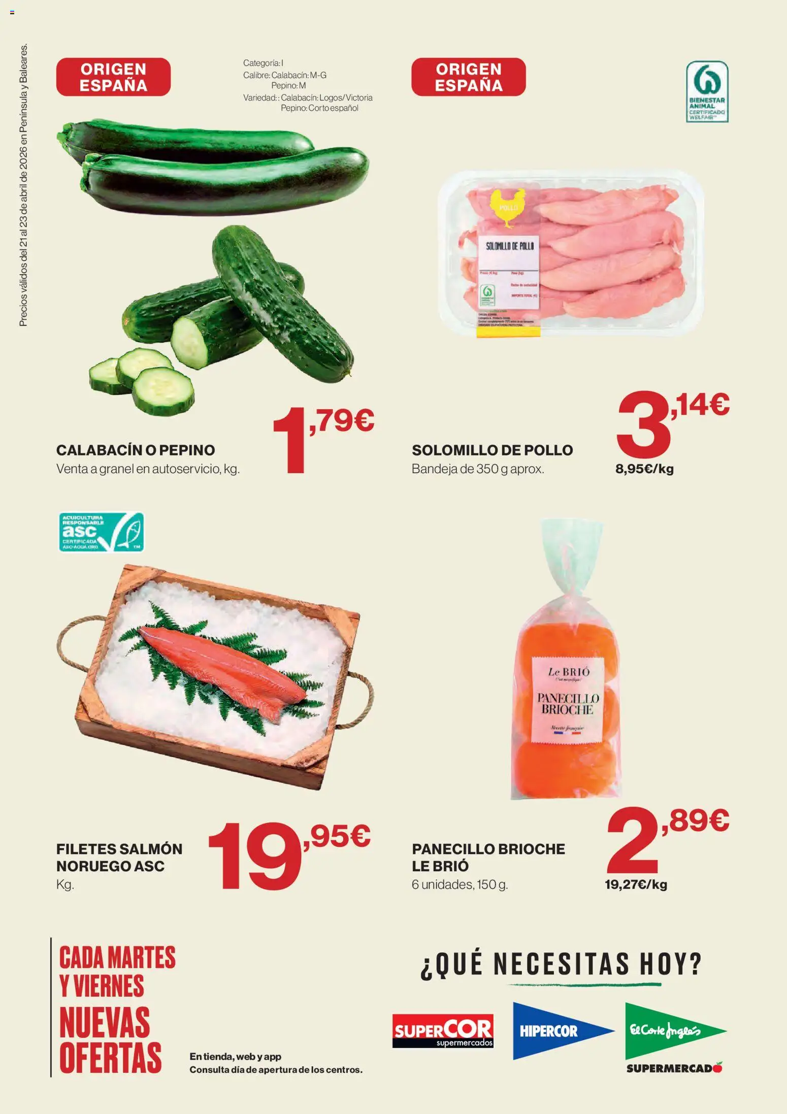 Supercor Península y Baleares │ válido desde el 21.04.2026 | Página: 2 | Productos: Στιγμιαίος καφές, Calabacín, Bandeja