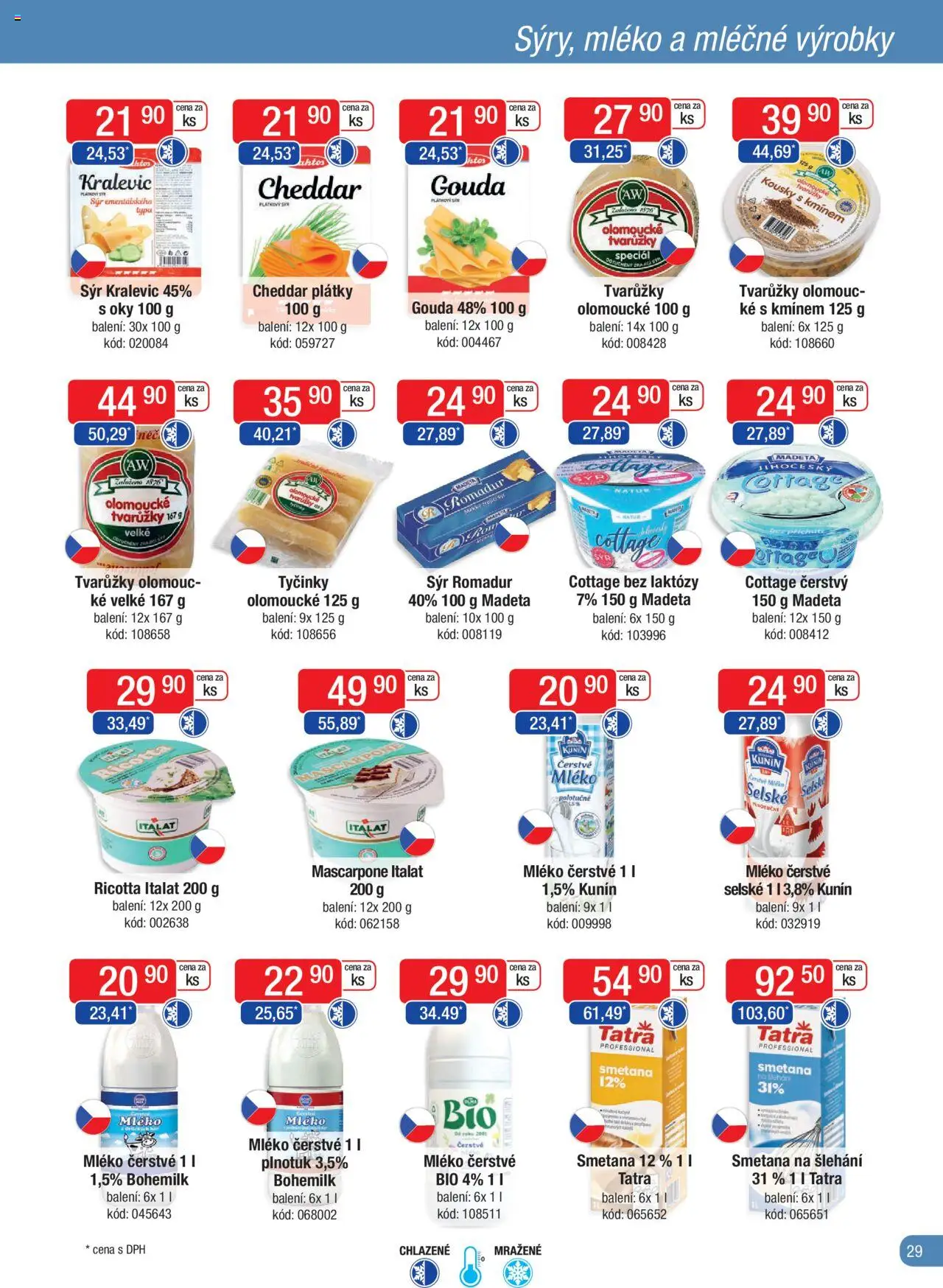 Astur & Qanto leták - Velkoobchod fresh 06/2025 od 01.06.2025 | Strana: 29 | Produkty: Ricotta, Tvarůžky, Sýr Romadur, Olomoucké tvarůžky