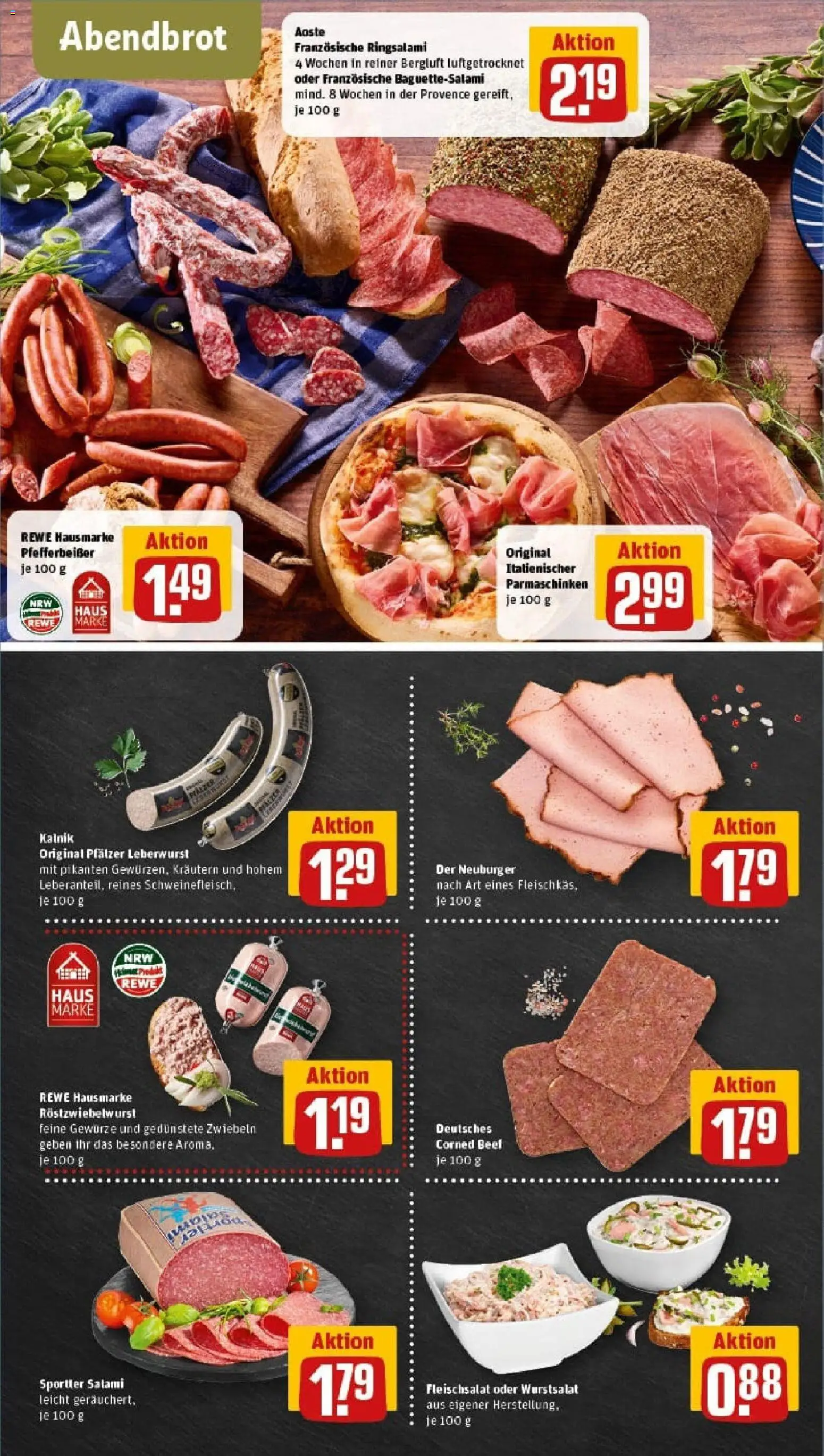 Rewe prospekt Bochum	 – gültig ab 26.10.2025 | Seite: 10 | Produkte: Gewürze, Zwiebeln, Salami