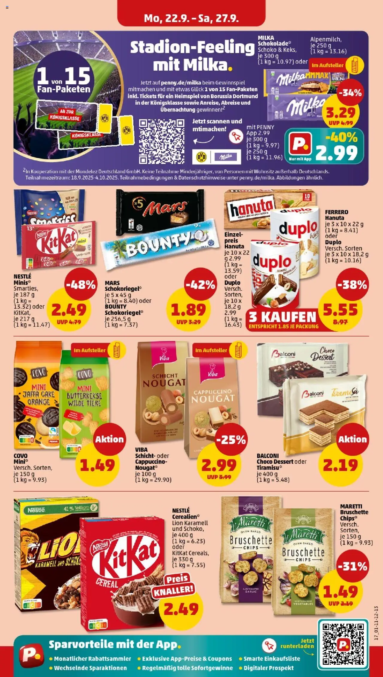 Penny - Berlin – gültig ab 22.09.2025 | Seite: 19 | Produkte: Milka, Mars, Butterkekse, Chips