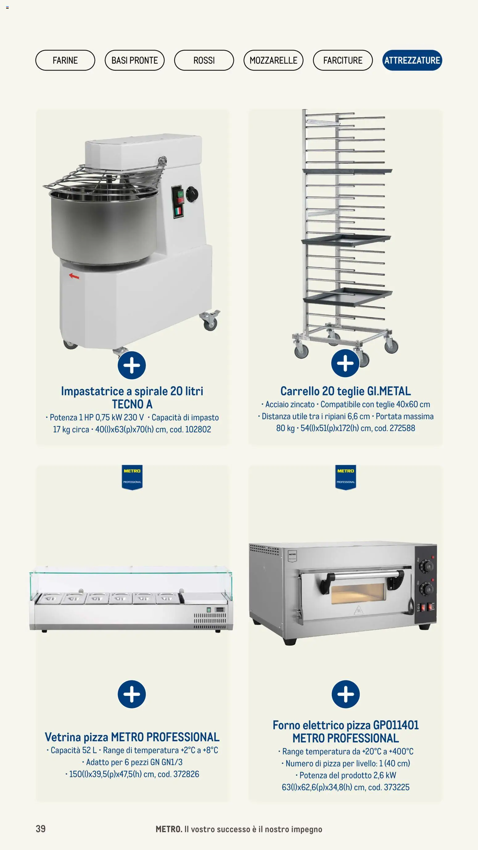 Volantino Metro del 08.01.2026 | Pagina: 39 | Prodotti: Carrello, Vetrina, Forno, Forno elettrico