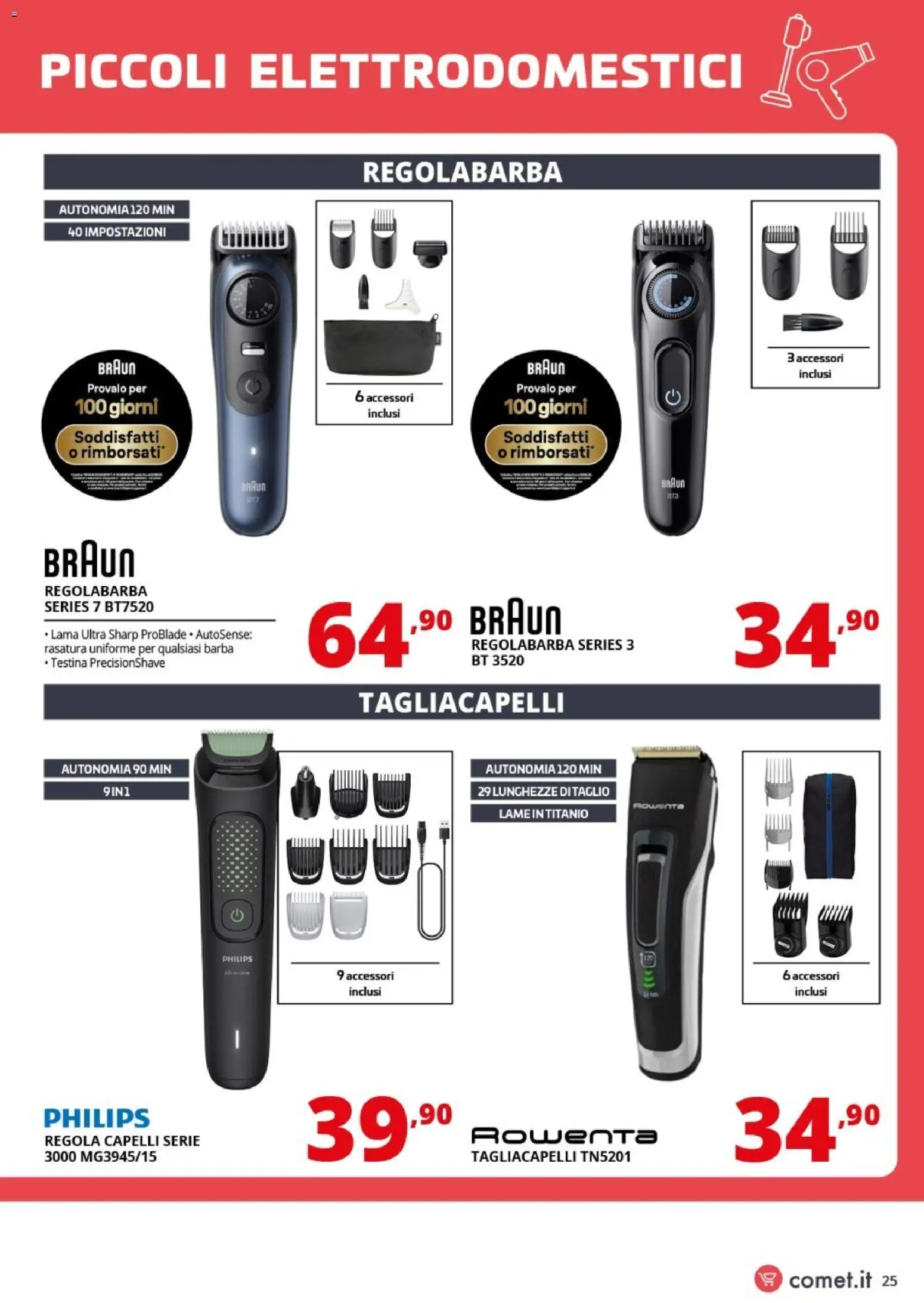 Volantino Comet del 09.01.2026 | Pagina: 25 | Prodotti: Regolabarba