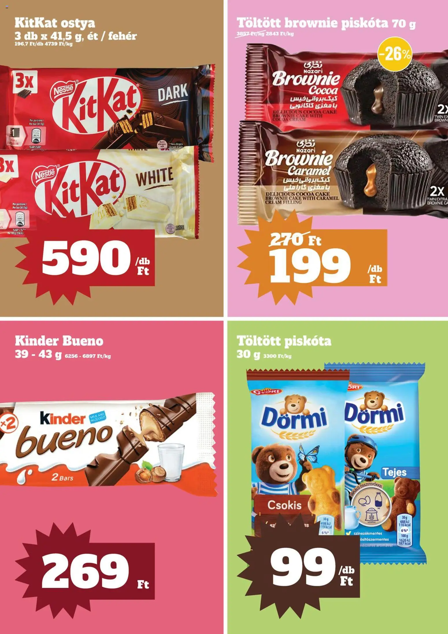 Family Diszkont akciós ujság - amely érvényes a következő dátumtól: 08.01.2026 | Oldal: 10 | Termékek: Piskóta, Brownie