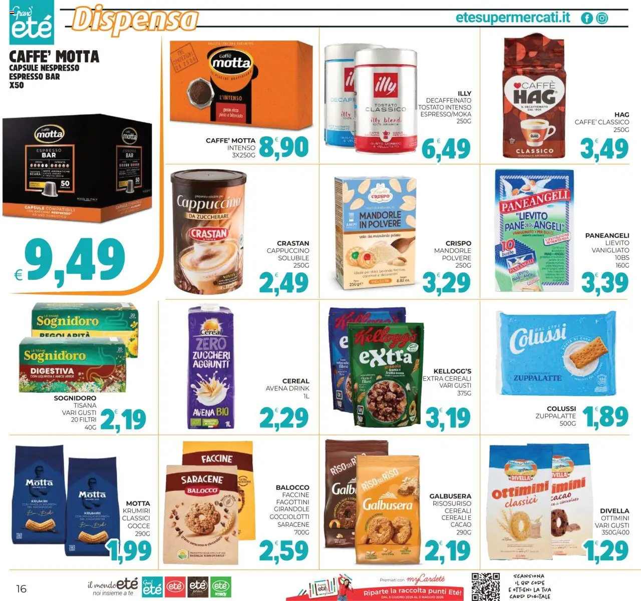 Volantino Eté del 21.10.2025 | Pagina: 16 | Prodotti: Pane, Tè, Cereali, Cacao