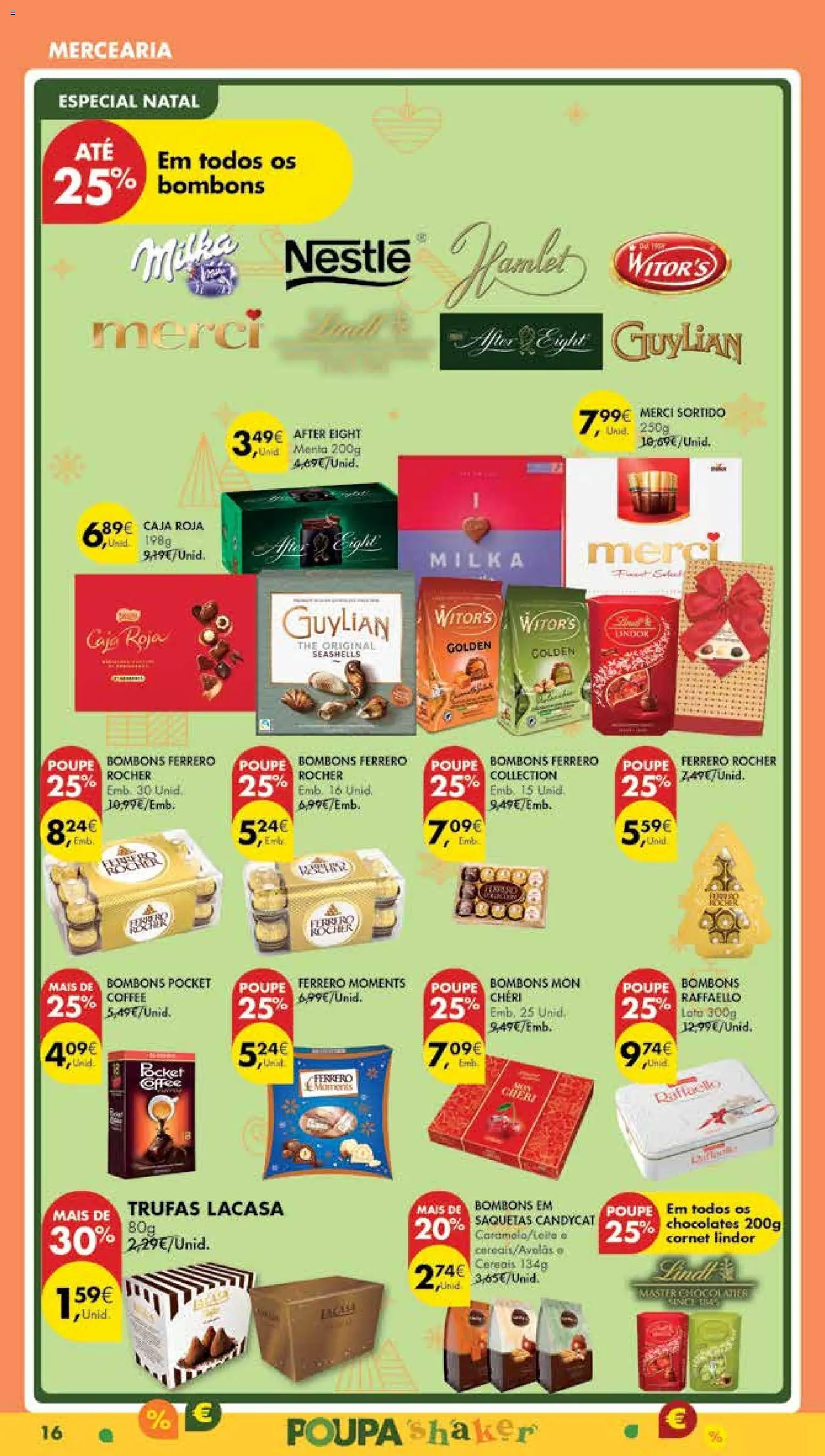 Pingo Doce Poupe Esta Semana Madeira │ válido de 28.10.2025 | Página: 16 | Produtos: Ferrero rocher, Nestlé, Chocolate, Cereais