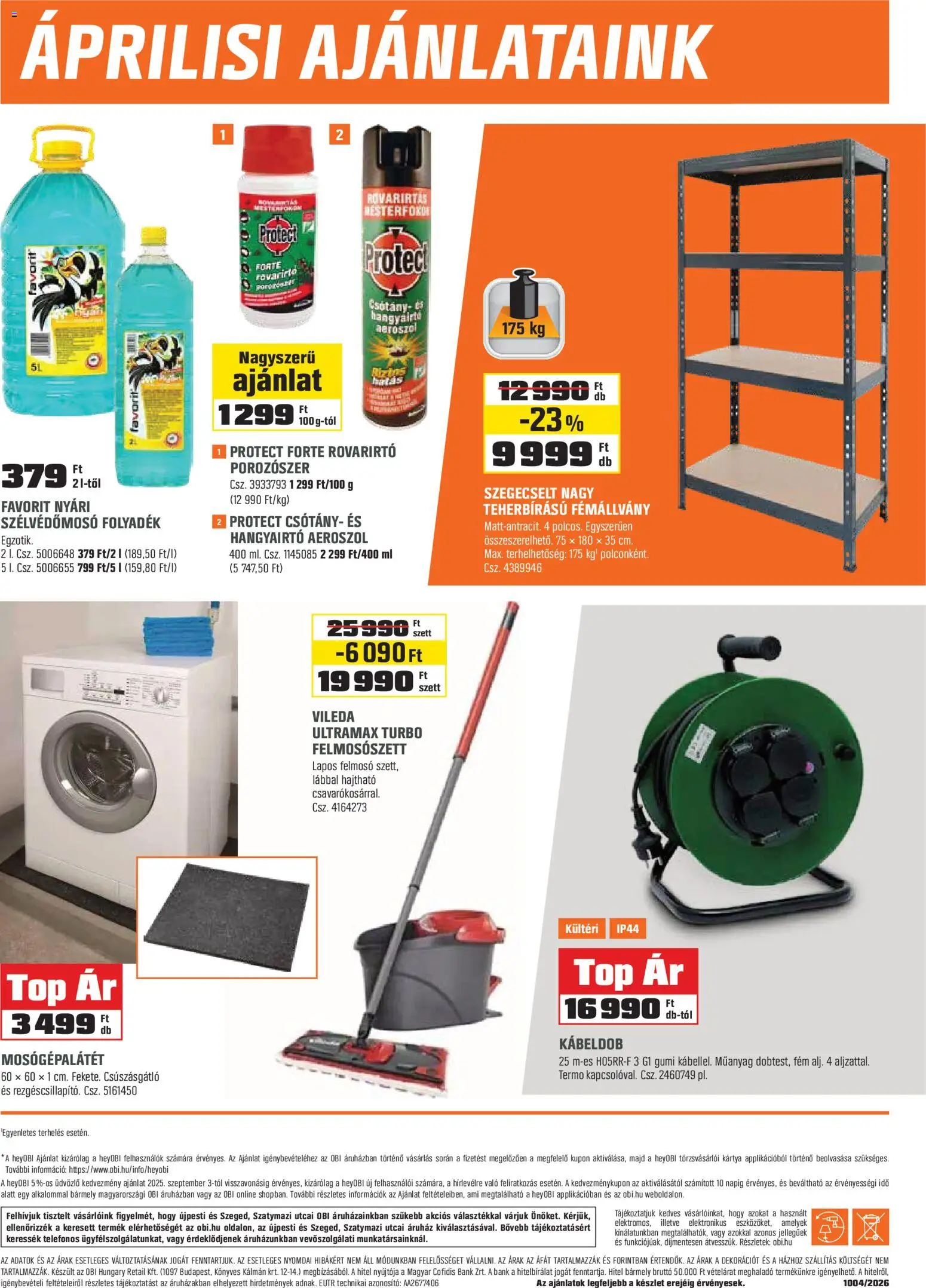 OBI akciós ujság - amely érvényes a következő dátumtól: 31.03.2026 | Oldal: 40 | Termékek: Felmosó, Hangyairtó, Vileda