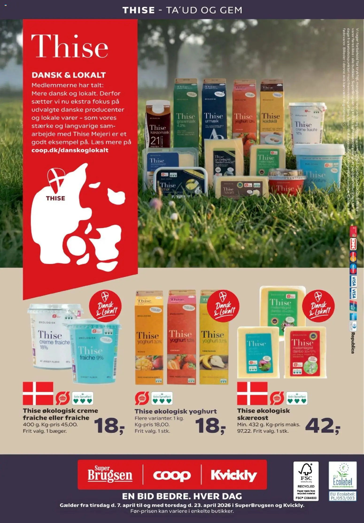 Kvickly tilbudsavis – gyldig fra 07.04.2026 | Side: 8 | Produkter: Creme fraiche, Fløde, Kakaomælk, Søm