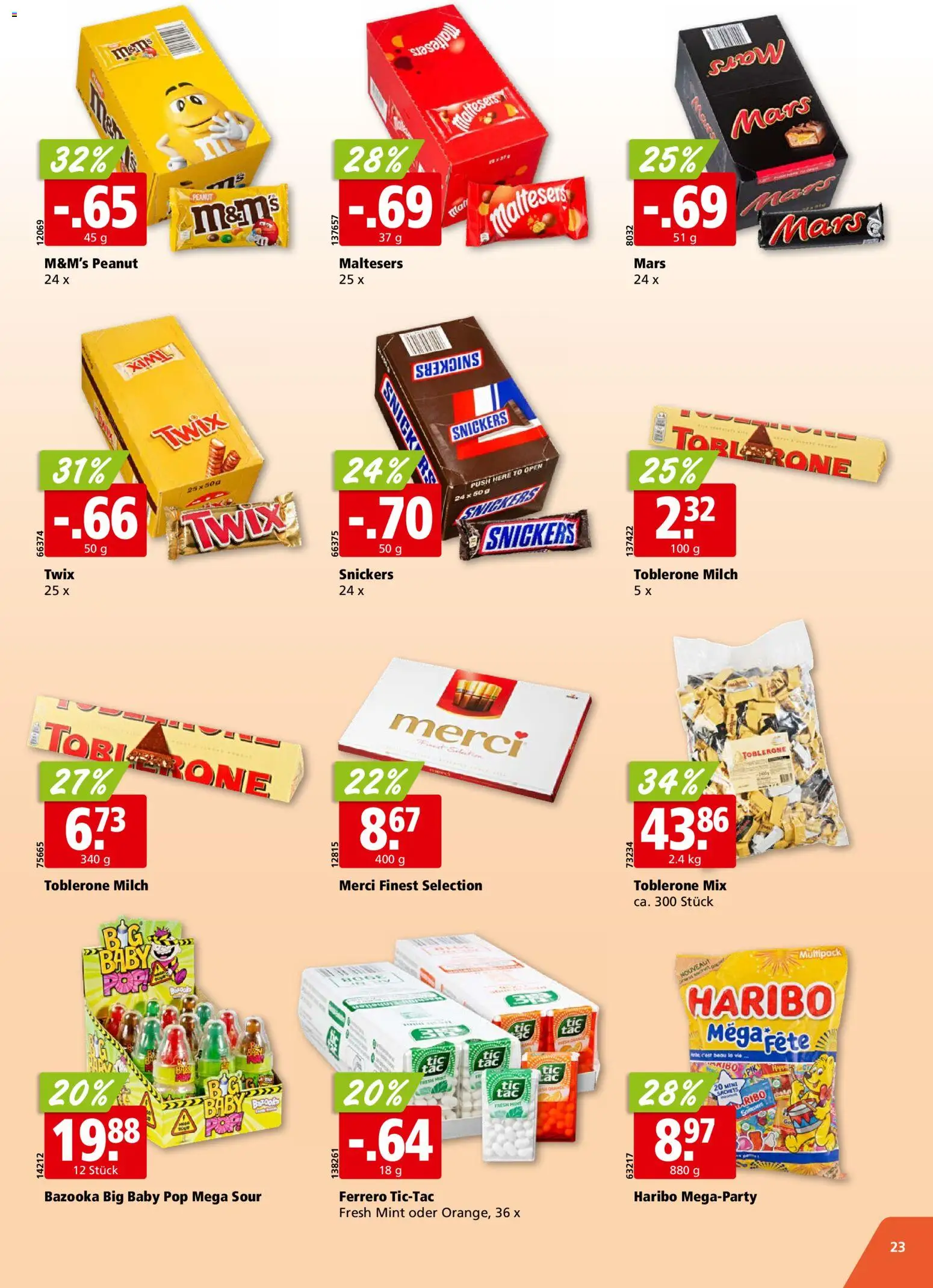 Aligro Aktionen – gültig ab 27.10.2025 | Seite: 23 | Produkte: Snickers, Mars, Twix, Milch