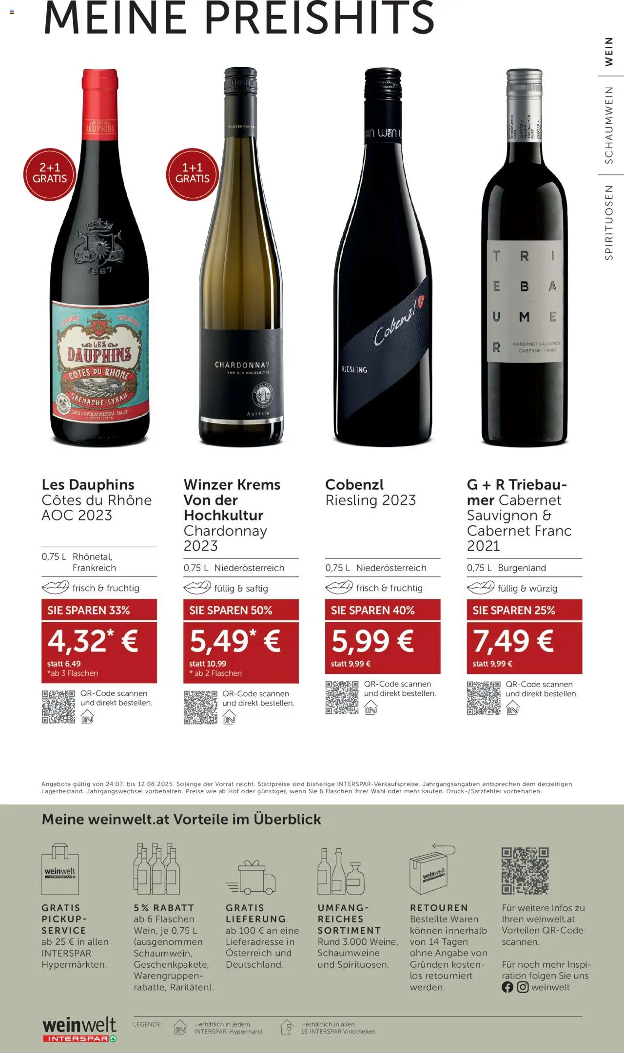 Interspar Wein Welt gültig ab 24.07.2025 | Seite: 24 | Produkte: Wein