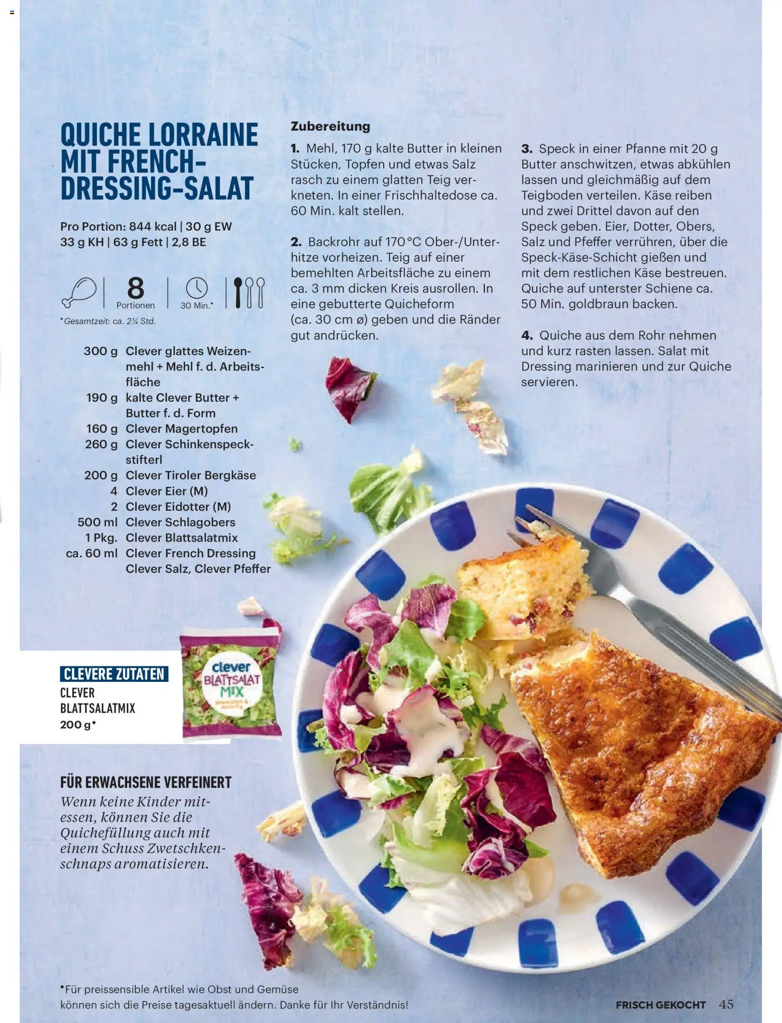 Billa  Frisch Gekocht gültig ab 01.01.2026 | Seite: 41 | Produkte: Salat, Butter, Käse, Eier