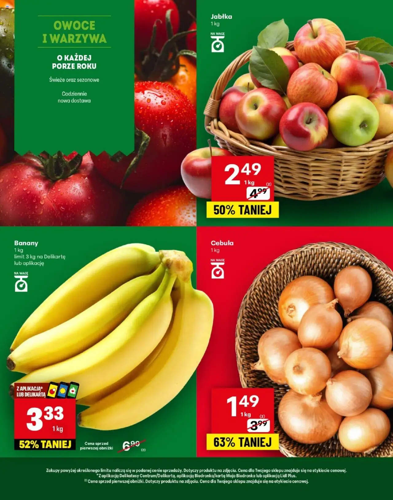 Delikatesy Centrum Gazetka - Gostyń Otwarcie od 01.10.2025 | Strona: 2 | Produkty: Delikatesy, Banany, Warzywa, Owoce