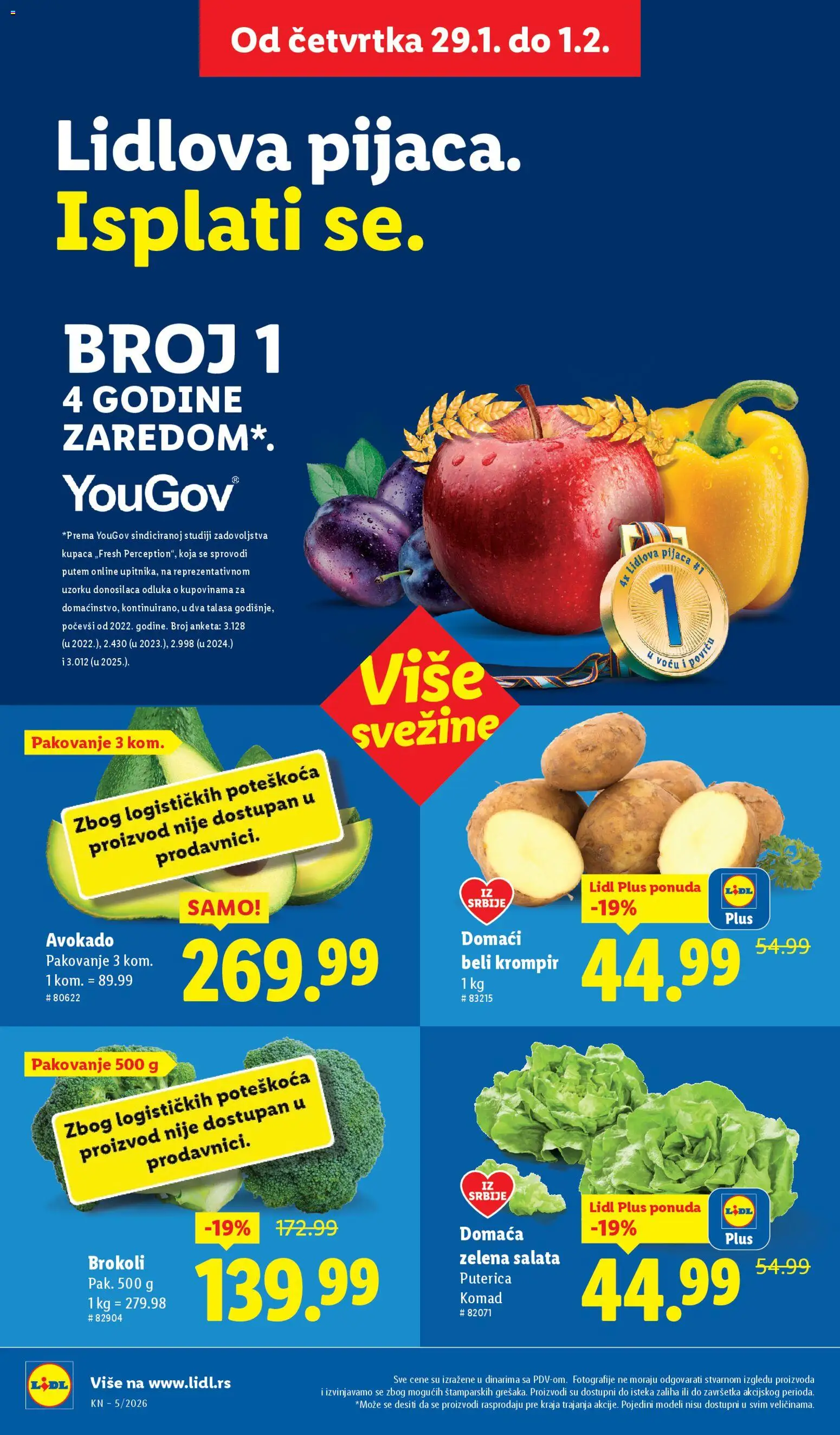 Lidl katalog - važi od 29.01.2026 | Strana: 14 | Proizvode: Krompir, Avokado, Pakovanje, Beli krompir