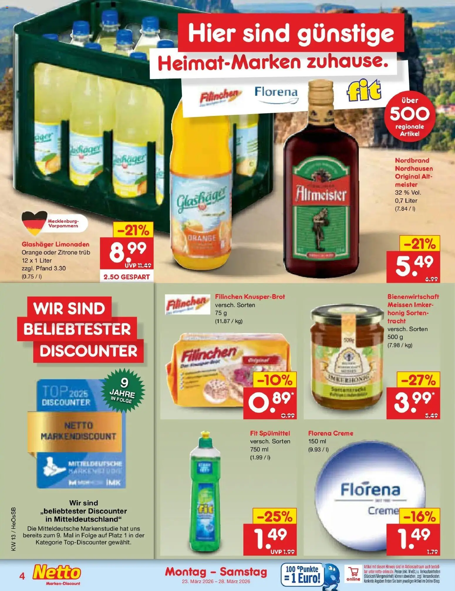Netto Marken-Discount Prospekt Kröpelin	 – gültig ab 23.03.2026 | Seite: 25 | Produkte: Top, Creme, Zitrone