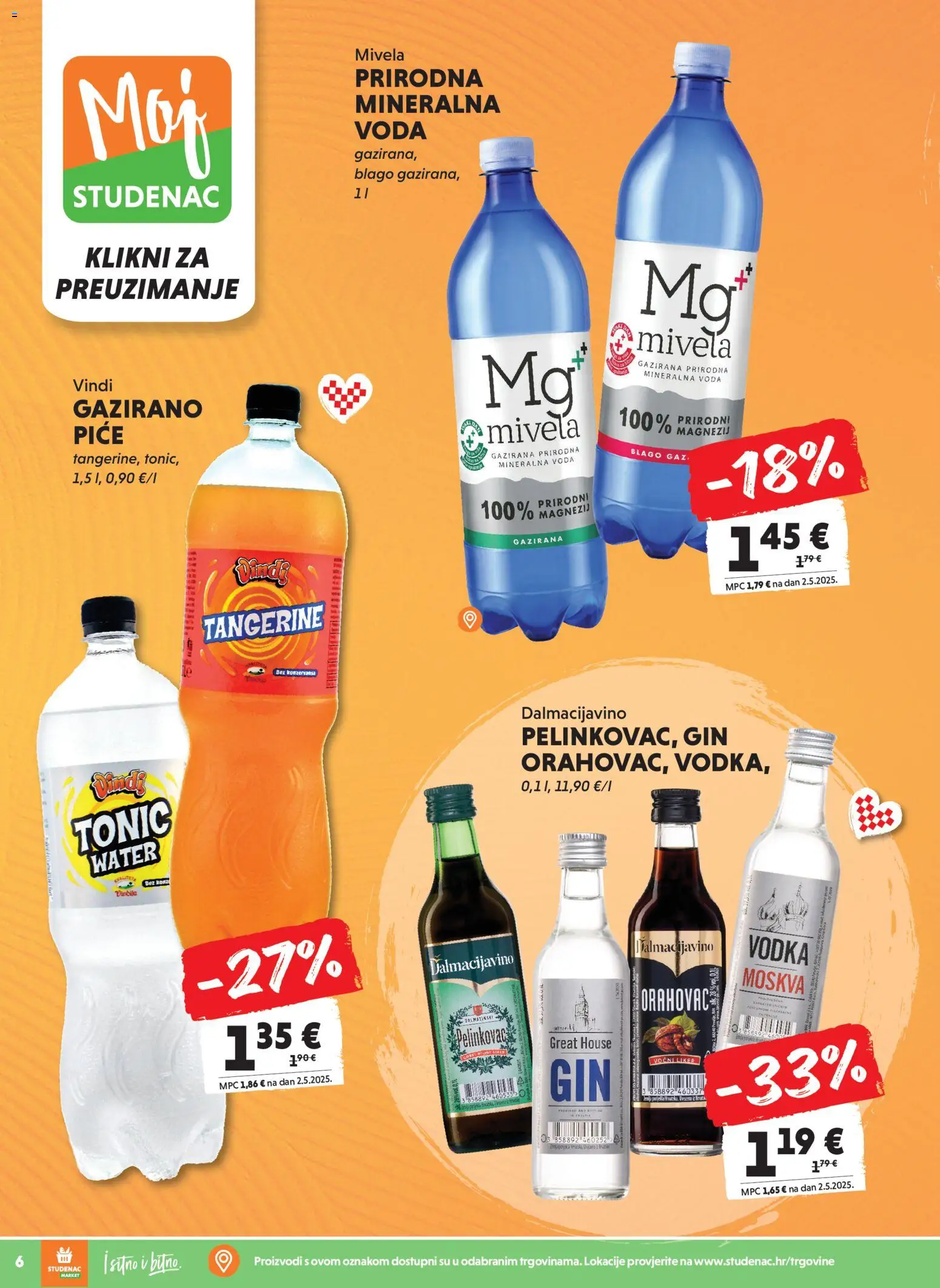 Studenac katalog | vrijedi od 29.10.2025 | Stranica: 6 | Proizvodi: Gin, Voda, Liker, Tonic