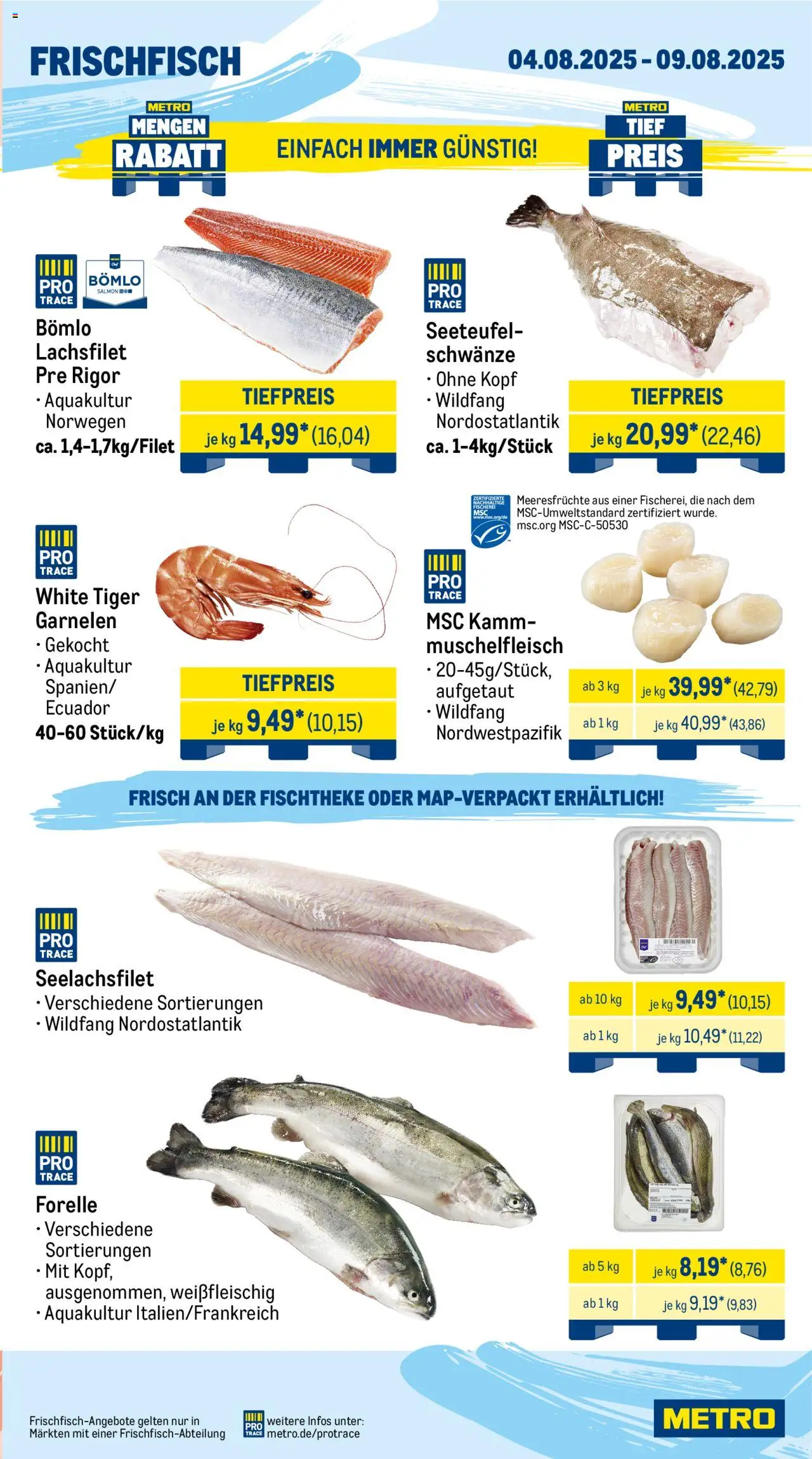 Metro Wochen-Angebote Gastro - gültig ab dem 04.08.2025 | Seite: 5 | Produkte: Garnelen, Meeresfrüchte