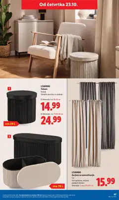 LIVARNO Tabure, Komad. Odvojiva površina za sjedenje. 1. Dimenzije: cca 38x38 cm - Pregled kataloga iz trgovine Lidl, vrijedi od 20.10.2025 | Stranica: 47 | Proizvodi: Tabure