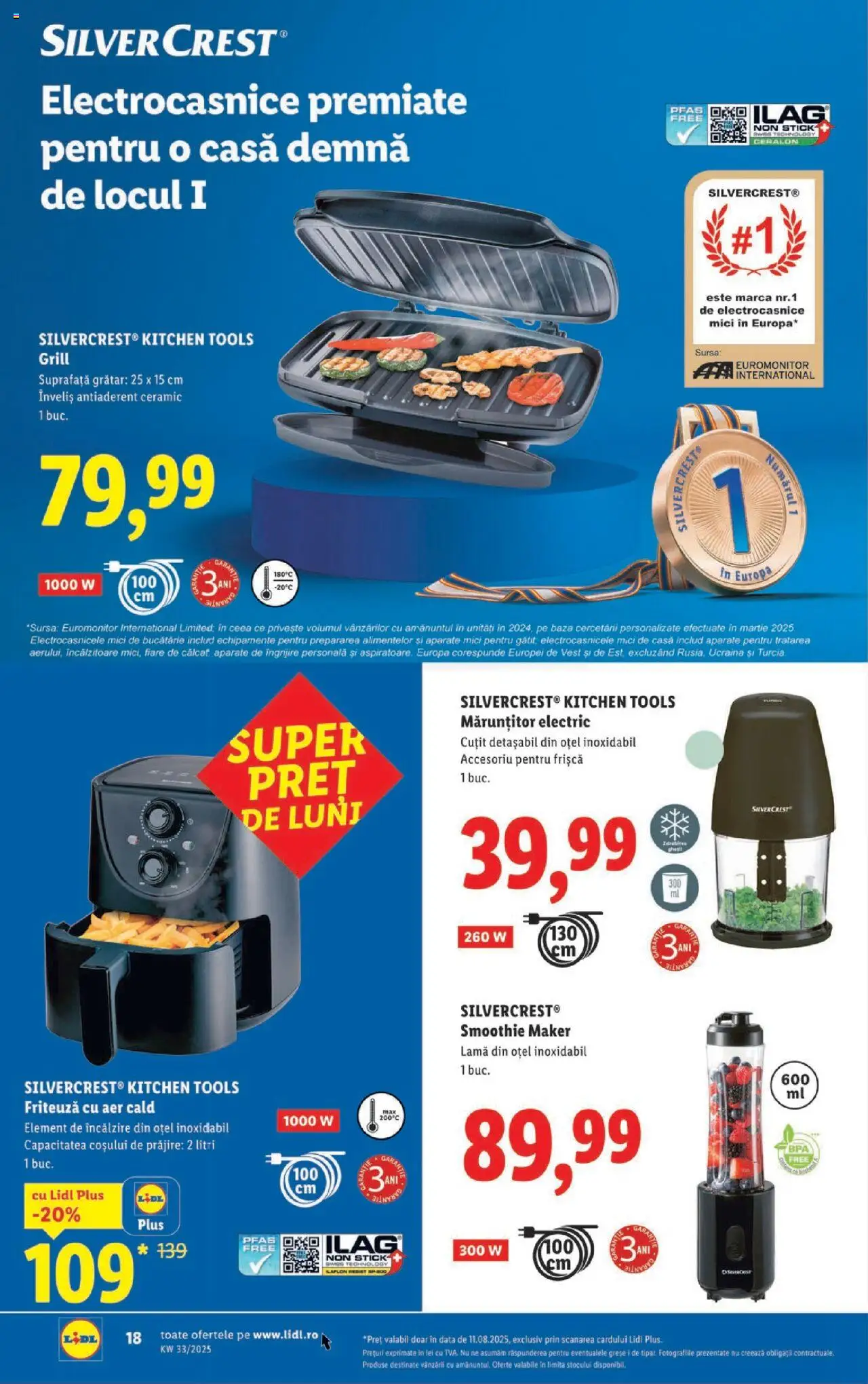 Catalog Lidl – valabil de la 11.08.2025 | Pagină: 18 | Produse: Friteuză, Bucătărie, Mici, Frișcă