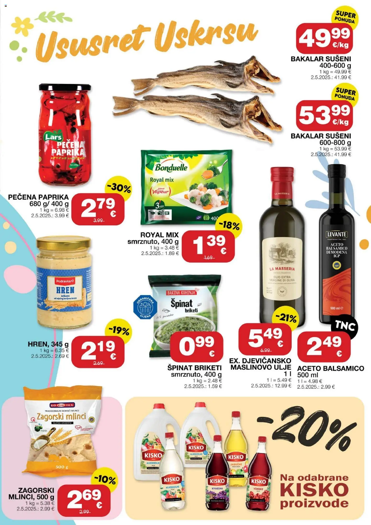 Stanić Diskont katalog | vrijedi od 19.03.2026 | Stranica: 3 | Proizvodi: Mlinci, Paprika, Bakalar, Briketi