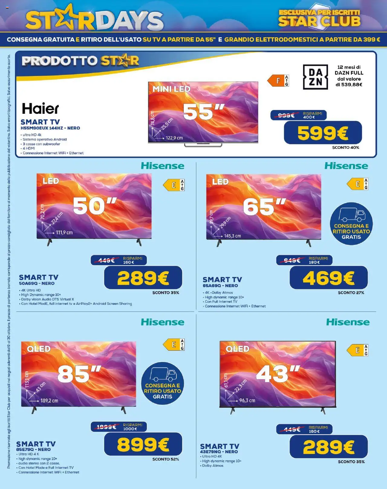 Volantino Euronics del 09.10.2025 | Pagina: 2 | Prodotti: smart TV, TV, Audio