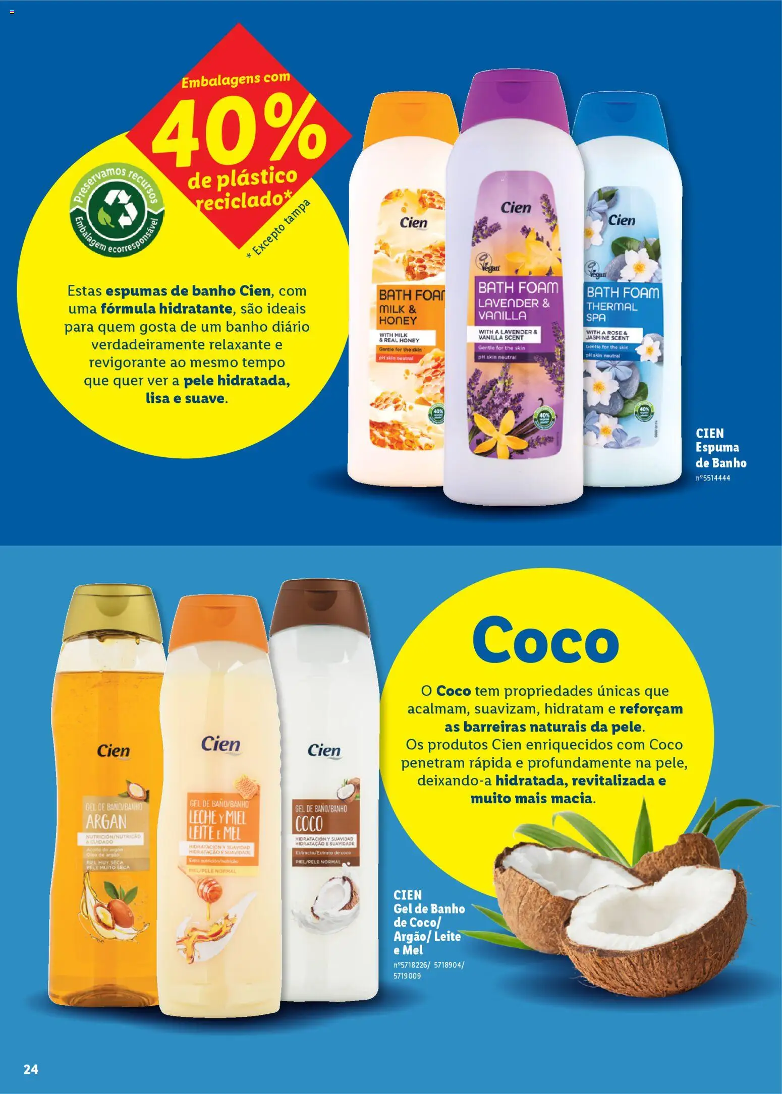 Lidl Beleza Inteligente │ válido de 16.03.2026 | Página: 24 | Produtos: Gel de banho, Banho, Óleo, Mel